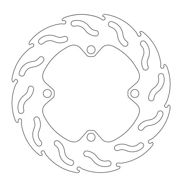 BRAKE DISC REAR MOTO MASTER FLAME 184MM KAWASAKI KX85 01-ON KX100 01-ON KX112 22-ON