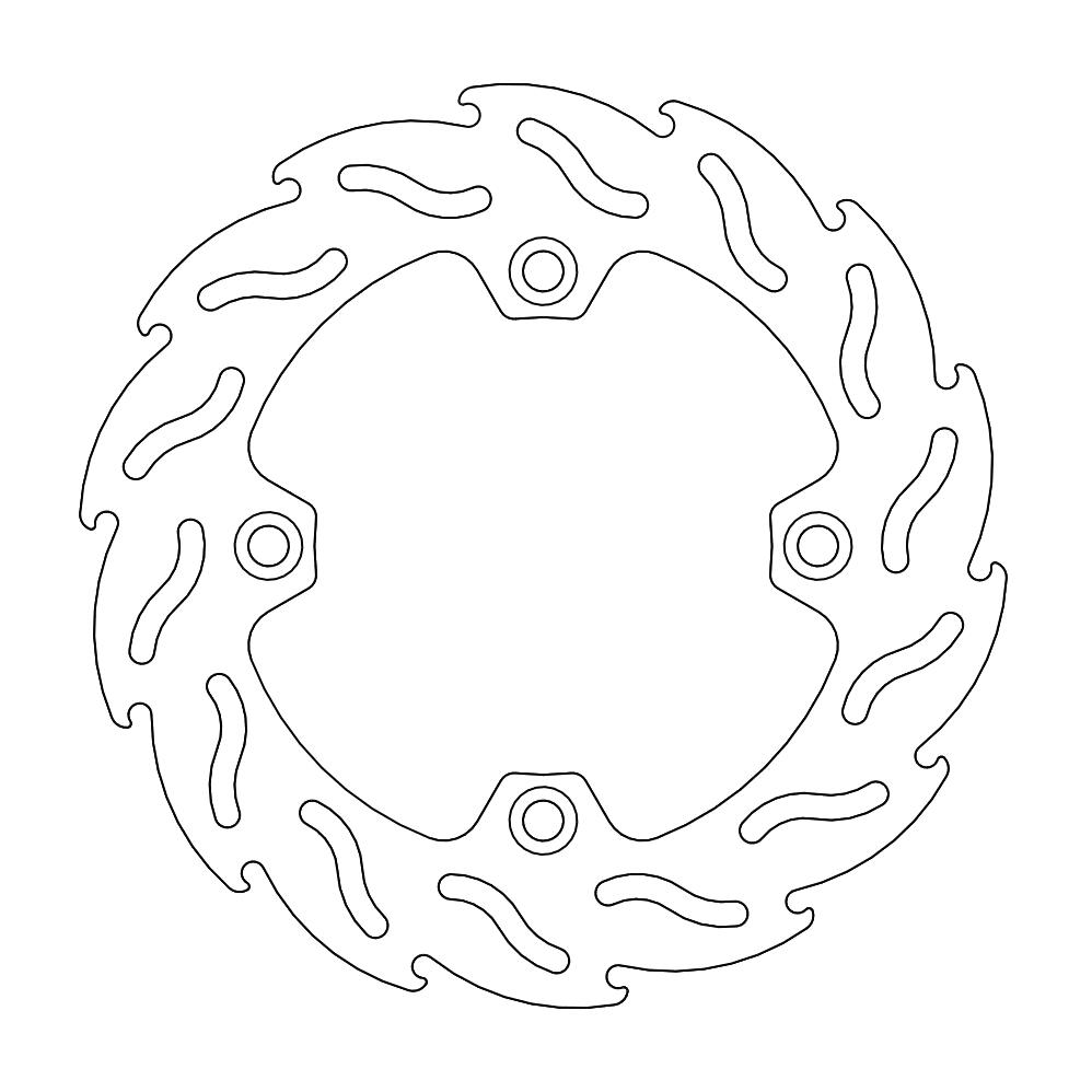 BRAKE DISC REAR MOTO MASTER FLAME 240MM SUZUKI DR650 96-ON XF650 FREEWIND 97-02