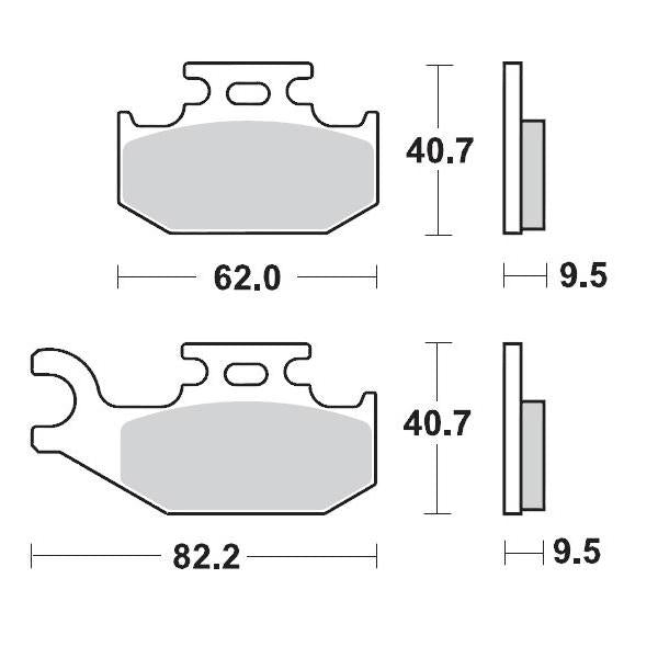 BRAKE PADS FRONT RIGHT MOTO MASTER PRO SINTERED CAN-AM DS 650 OUTLANDER QUEST RENAGADE