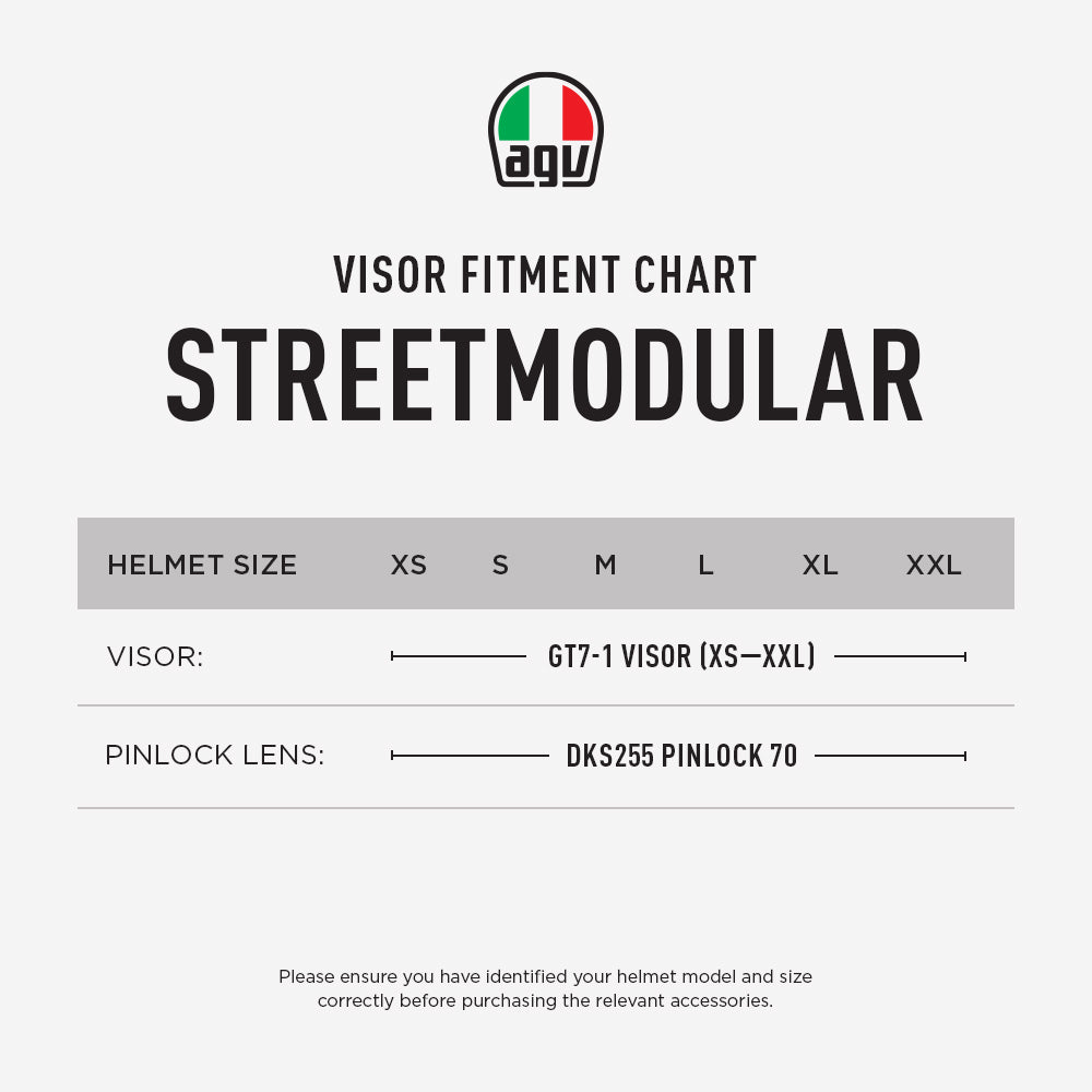 AGV STREETMODULAR VISOR & PINLOCK FITMENT