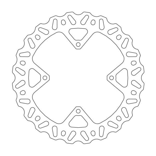 BRAKE DISC REAR MOTO MASTER NITRO 220MM HONDA CR125R 89-01 CR250R 89-96 CR500R 89-01