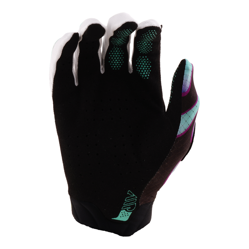 Youth Air Glove Overspray Black / Real Teal