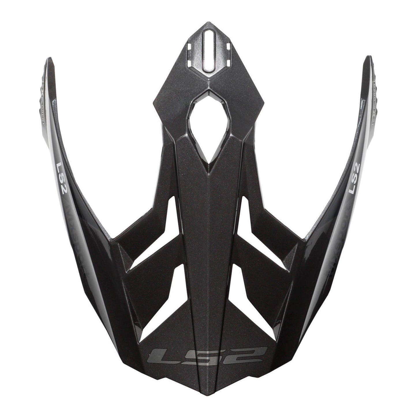 LS2 MX701 Frontier Helmet Peak - Gloss Titanium / Red