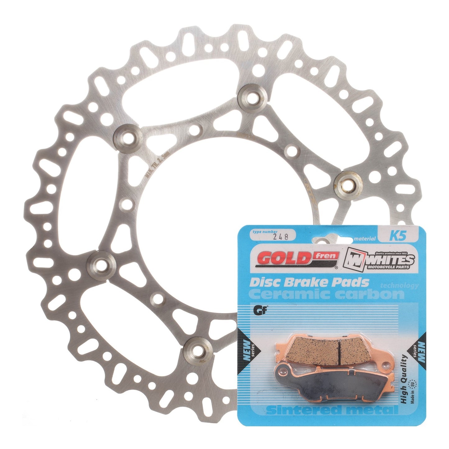 Brake Disc & Pad Front Kit - Yamaha YZ450F '16-'19 - Wave
