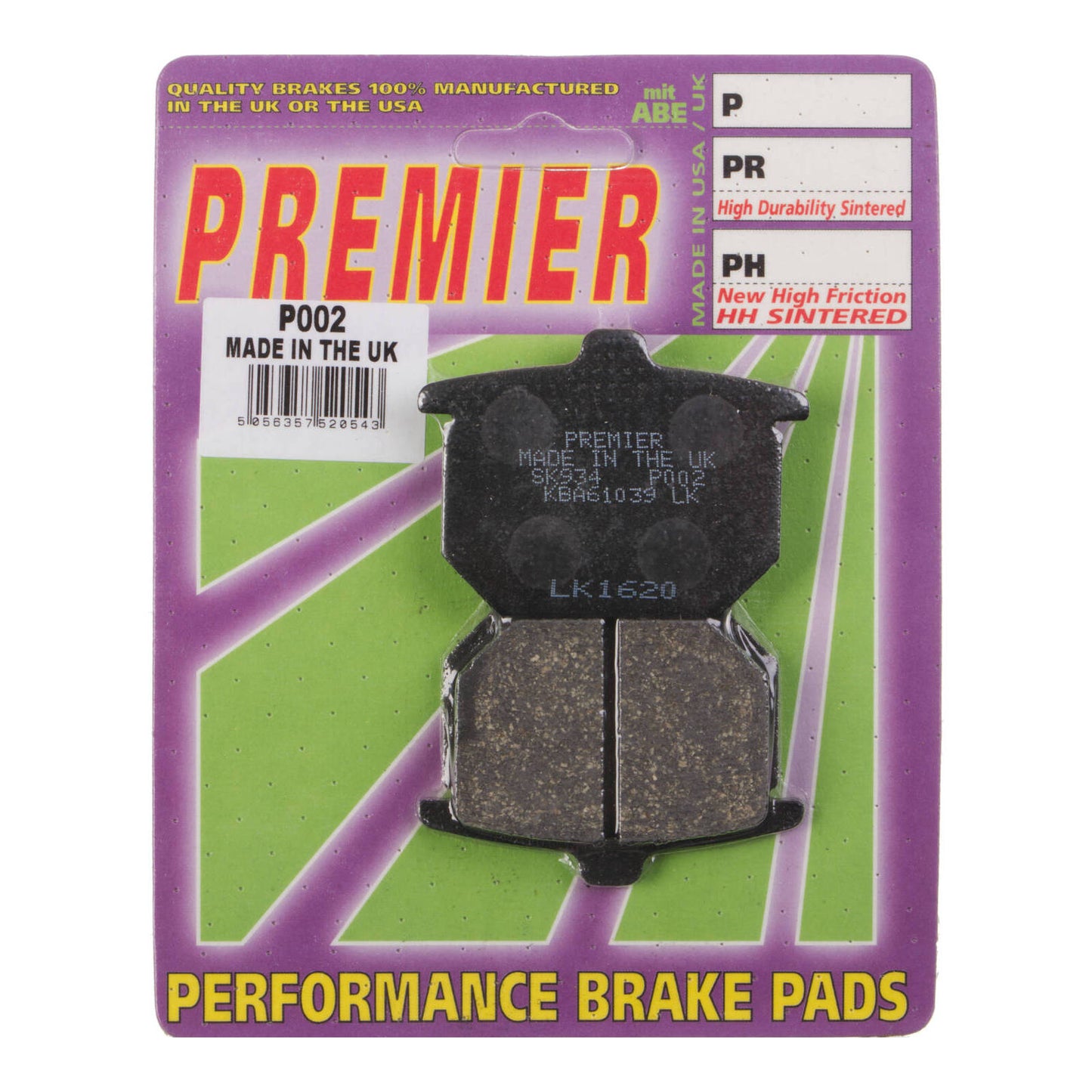 Premier Brake Pads - P Organic Standard - P002