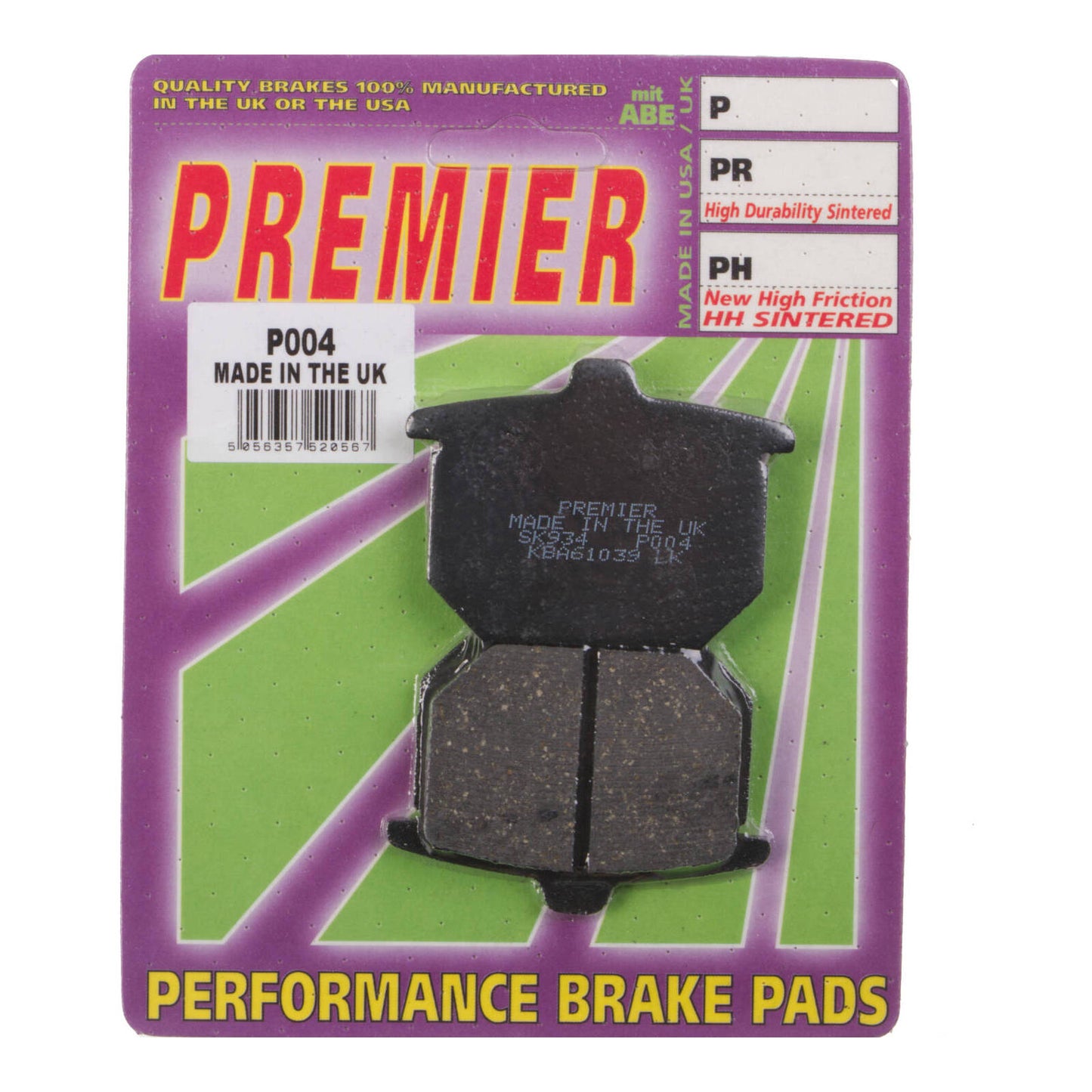 Premier Brake Pads - P Organic Standard - P004