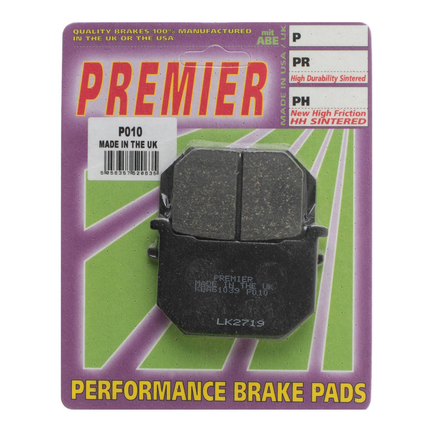 Premier Brake Pads - P Organic Standard - P010