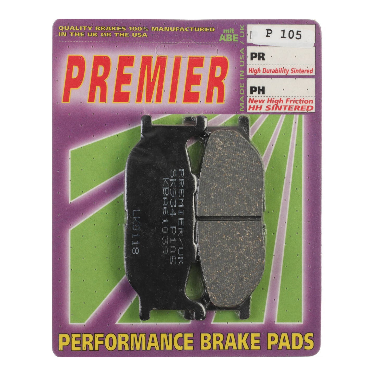 Premier Brake Pads - P Organic Standard - P105