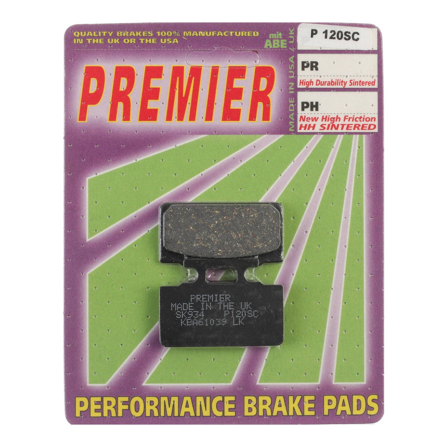 Premier Brake Pads - P Organic Standard - P120SC