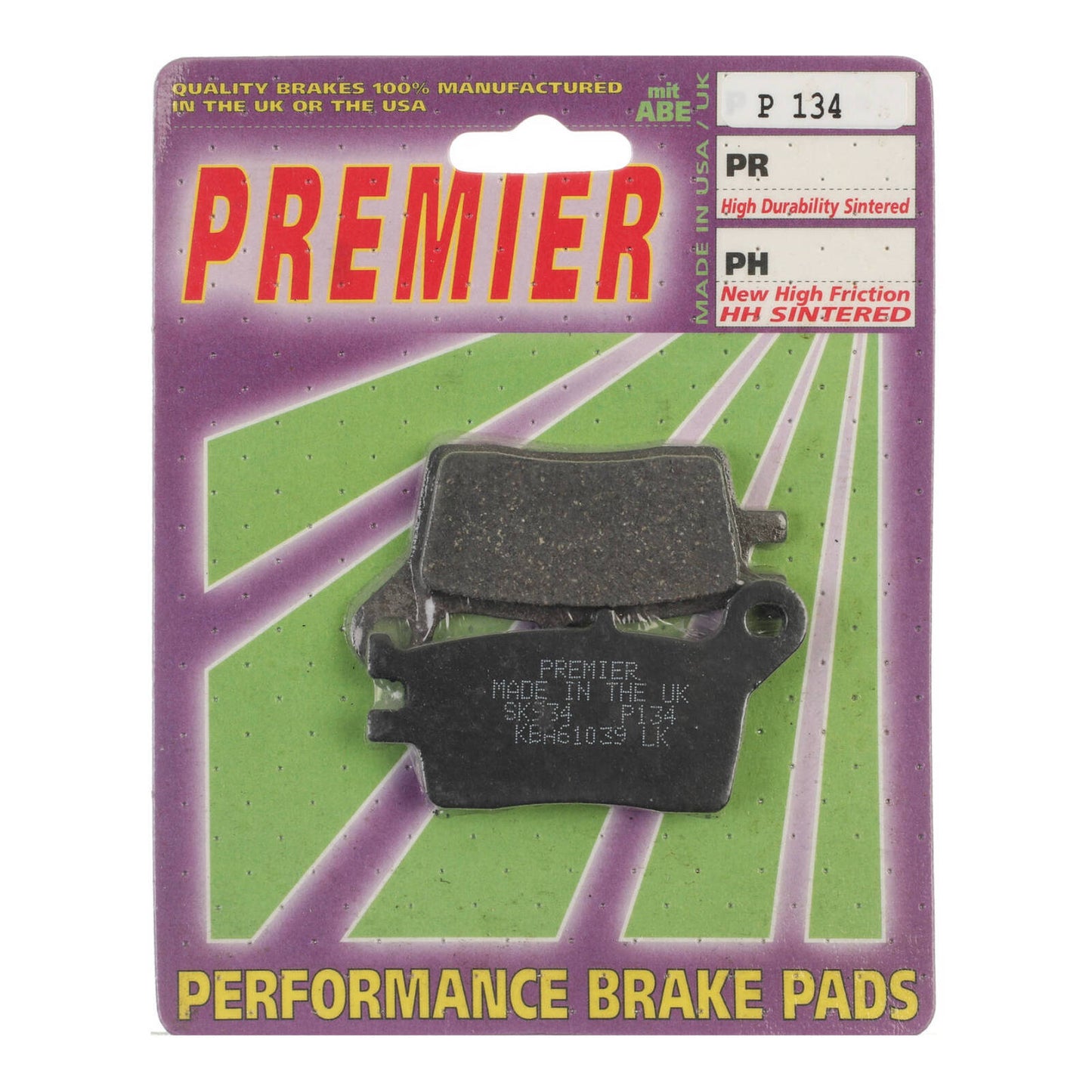 Premier Brake Pads - P Organic Standard- P134