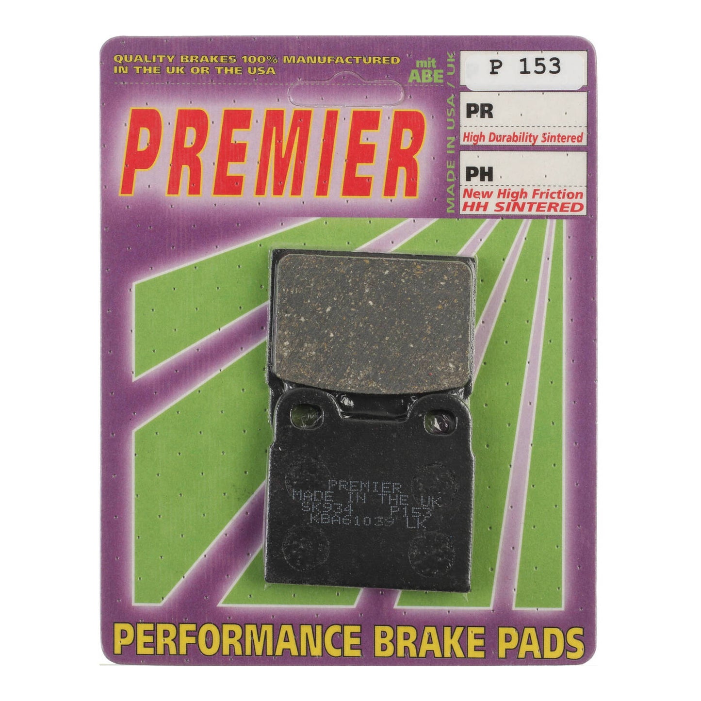 Premier Brake Pads - P Organic Standard - P153