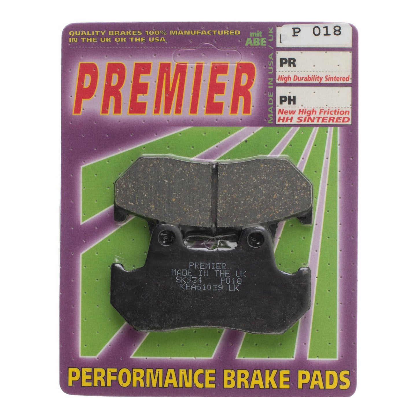 Premier Brake Pads - P Organic Standard - P018