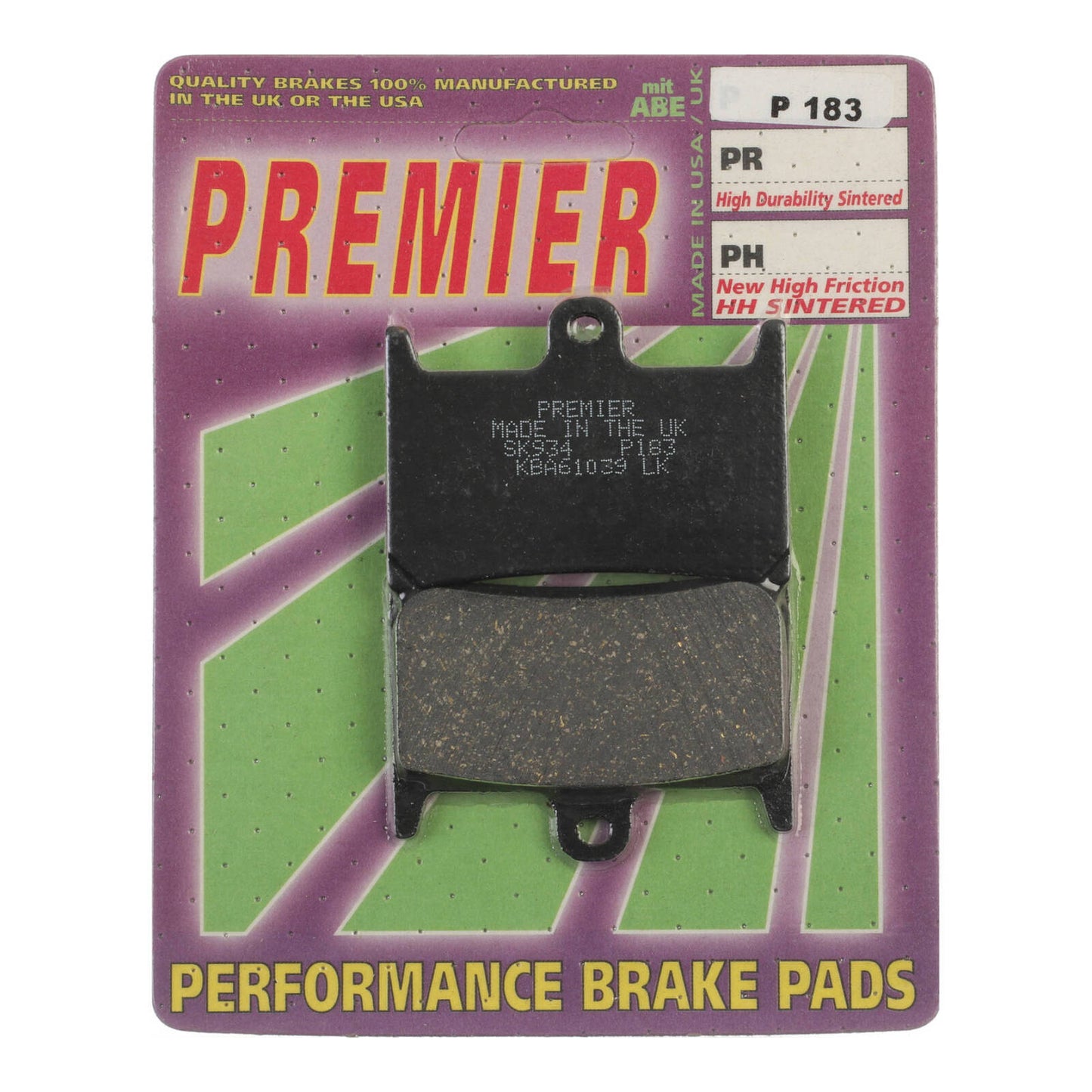 Premier Brake Pads - P Organic Standard - P183