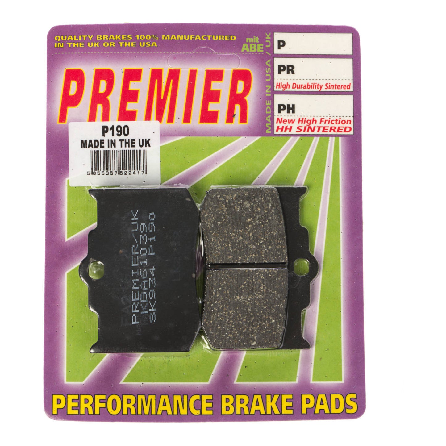 Premier Brake Pads - P Organic Standard - P190