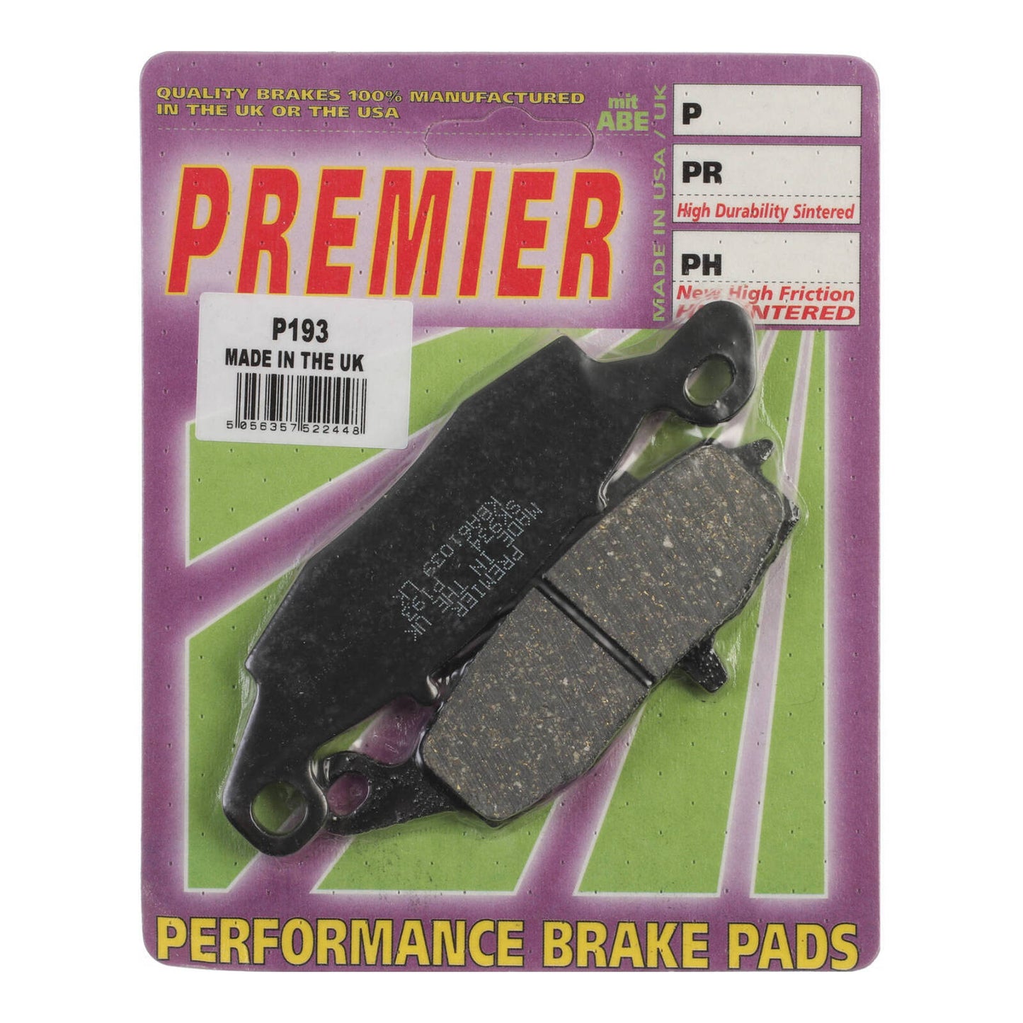 Premier Brake Pads - P Organic Standard - P193