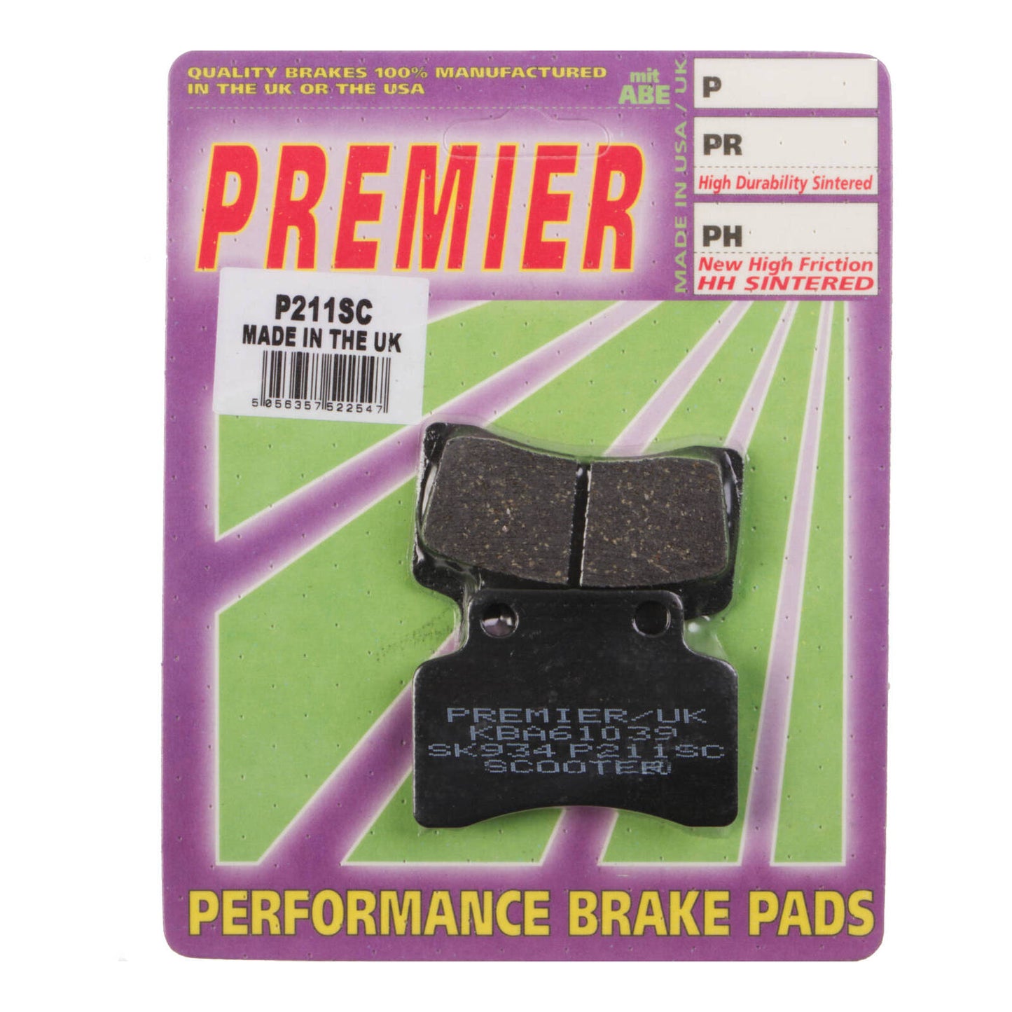 Premier Brake Pads - P Organic Standard - P211SC
