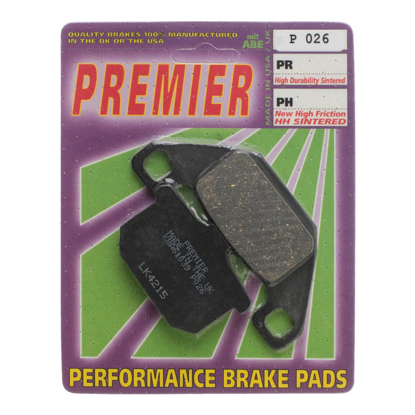Premier Brake Pads - P Organic Standard - P026