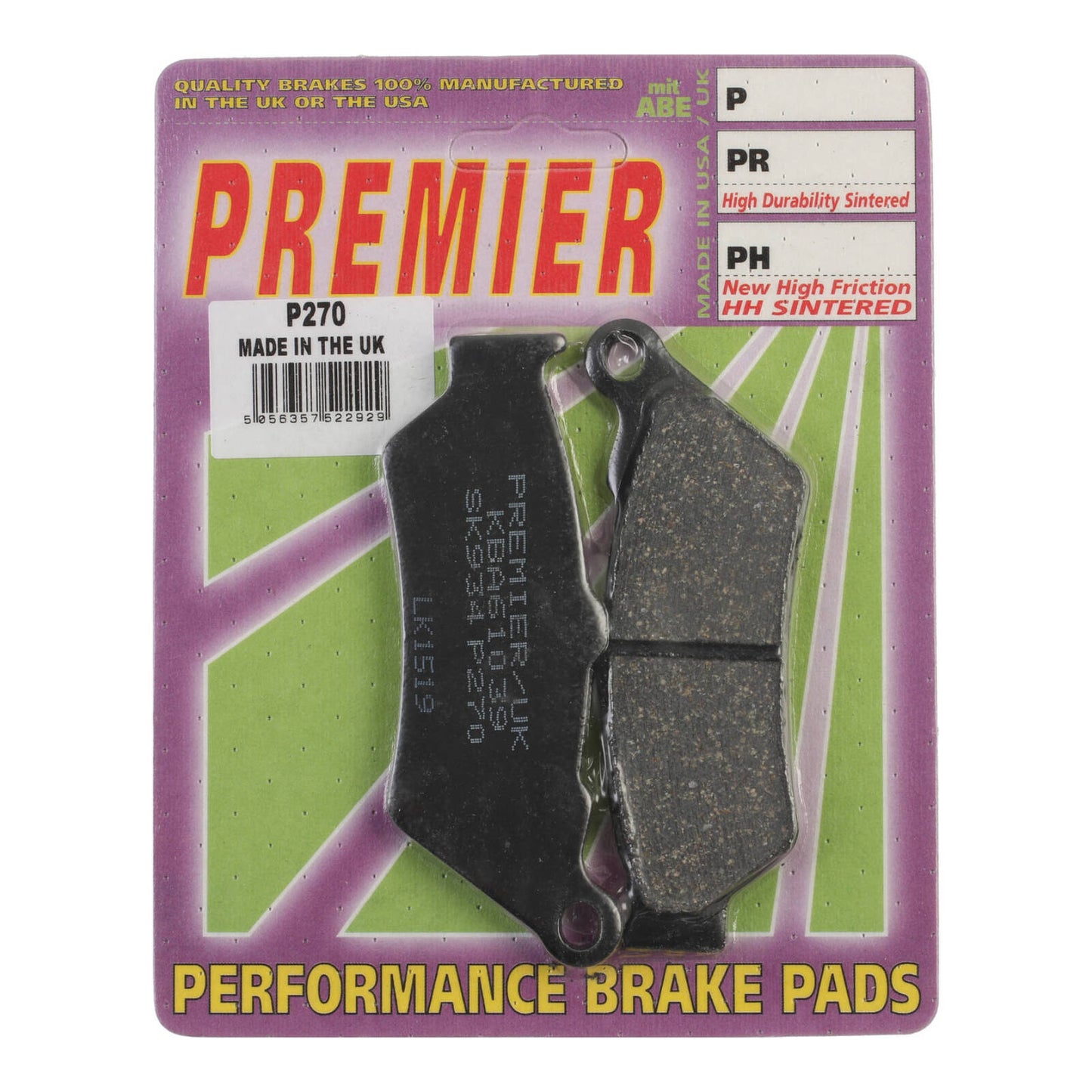 Premier Brake Pads - P Organic Standard - P270