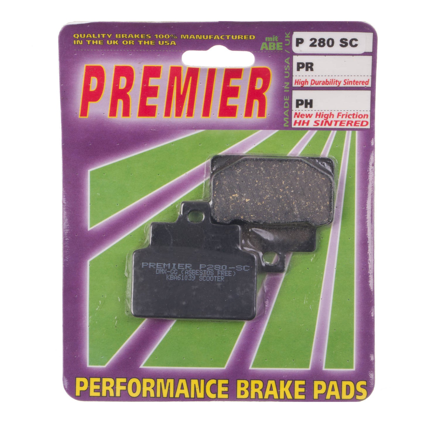 Premier Brake Pads - P Organic Standard - P280SC