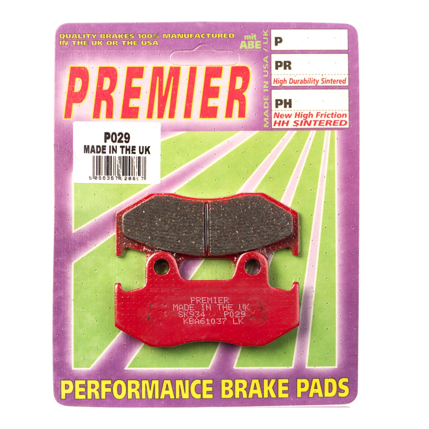 Premier Brake Pads - P Organic Standard - P029