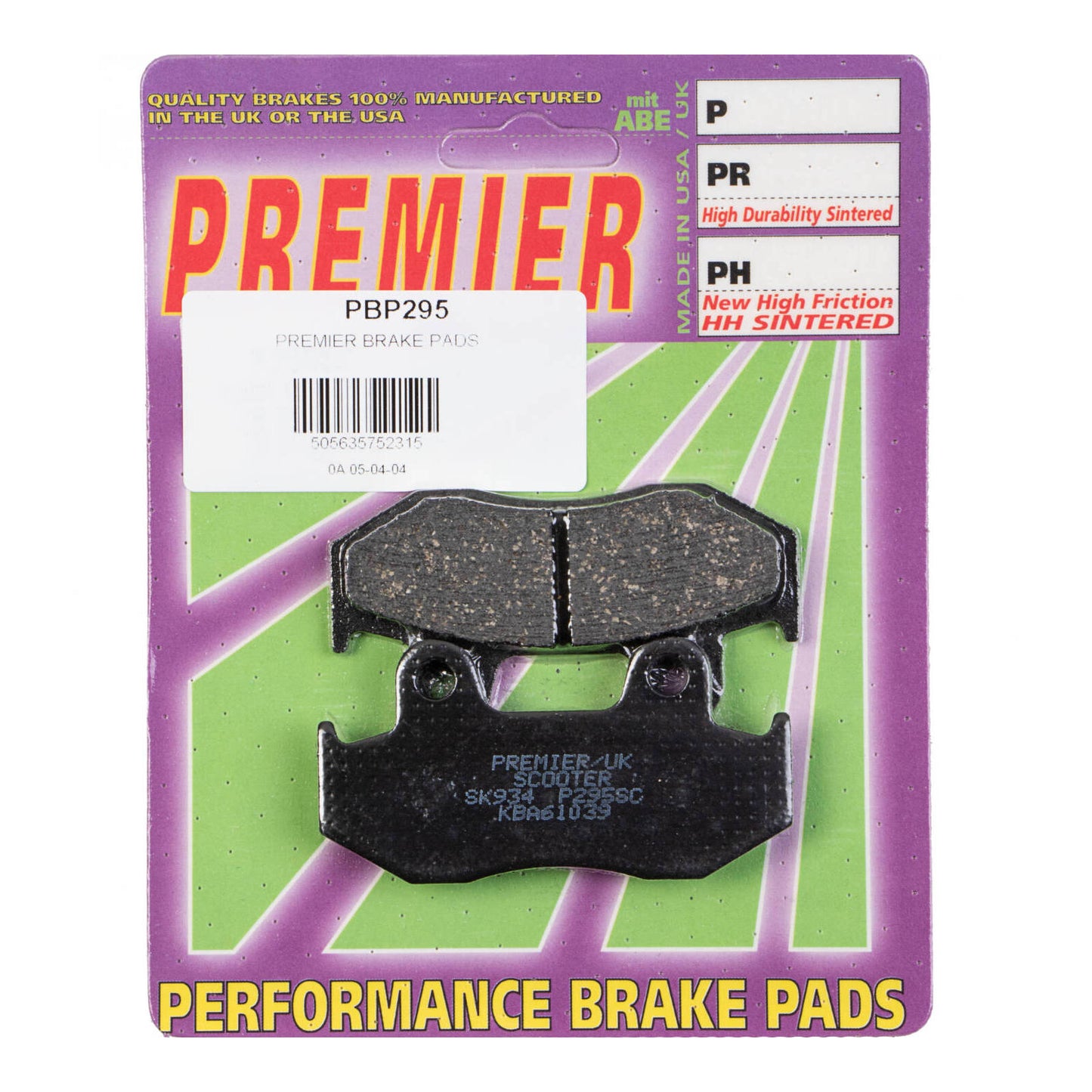 Premier Brake Pads - P Organic Standard - P295