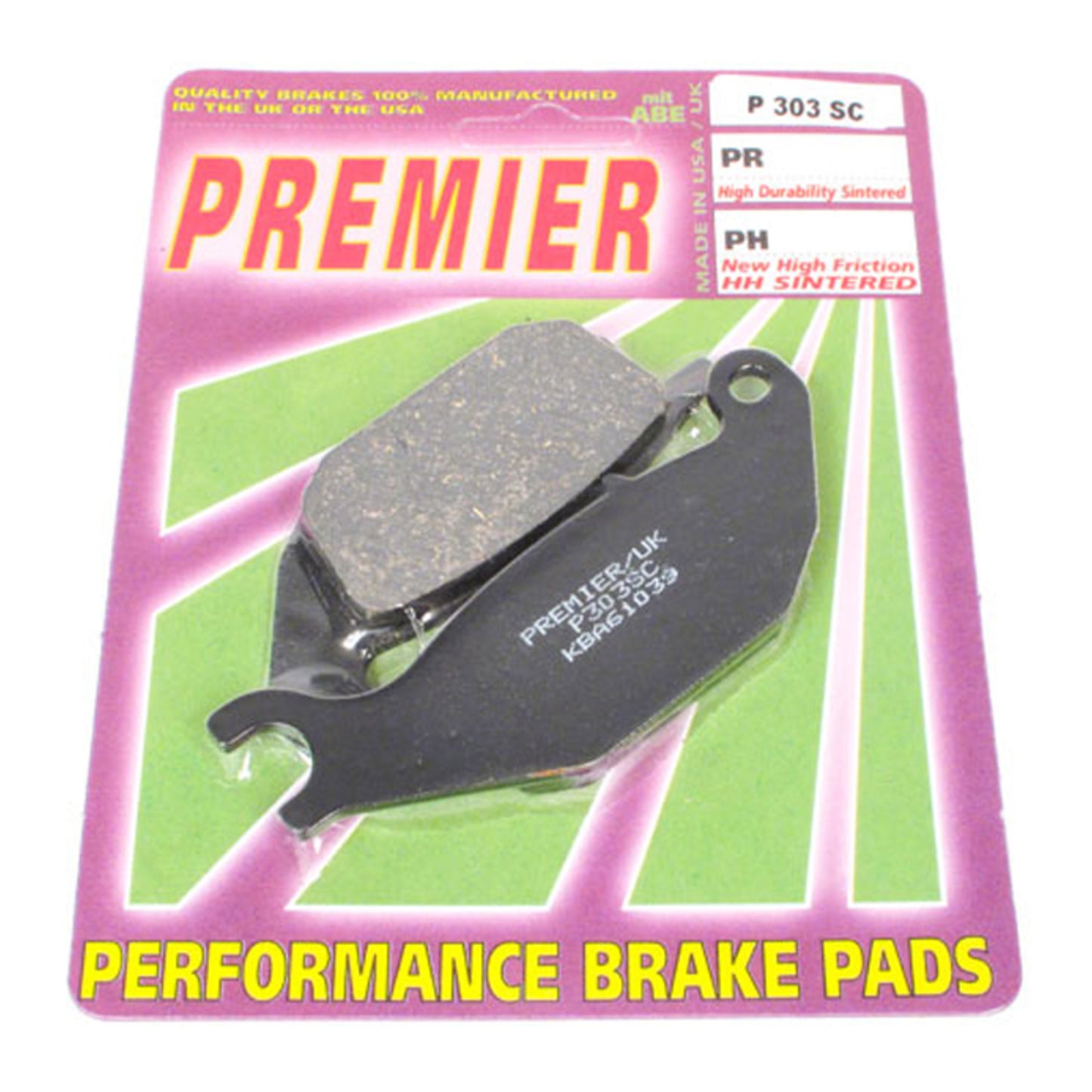 Premier Brake Pads - P-SC Organic Scooter - P303SC