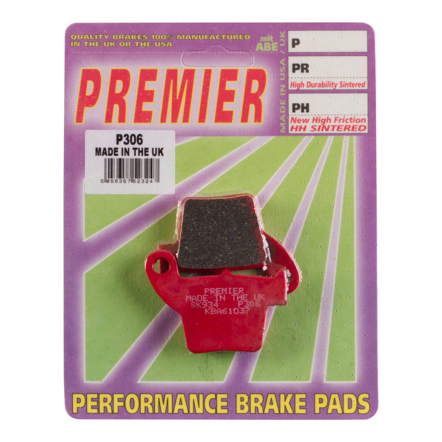 Premier Brake Pads - P Organic Standard - P306