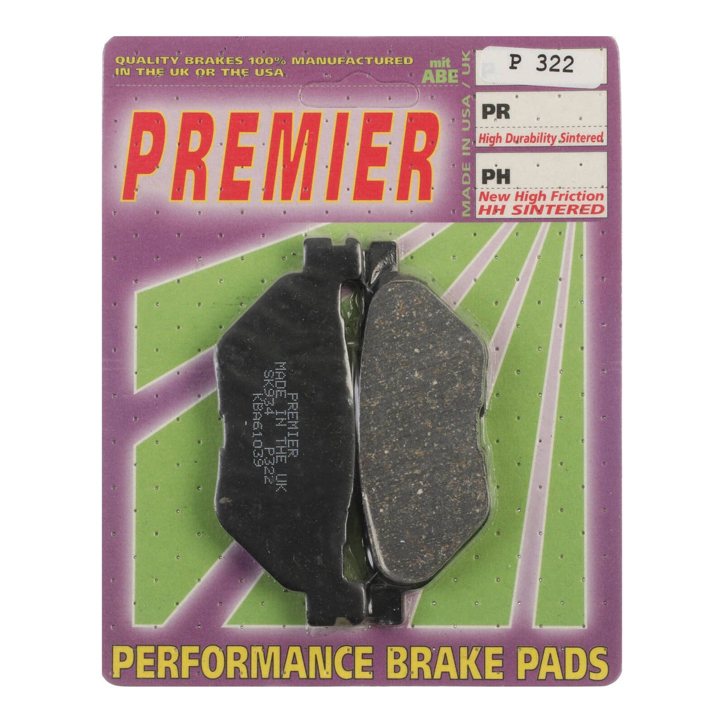 Premier Brake Pads - P Organic Standard - P322