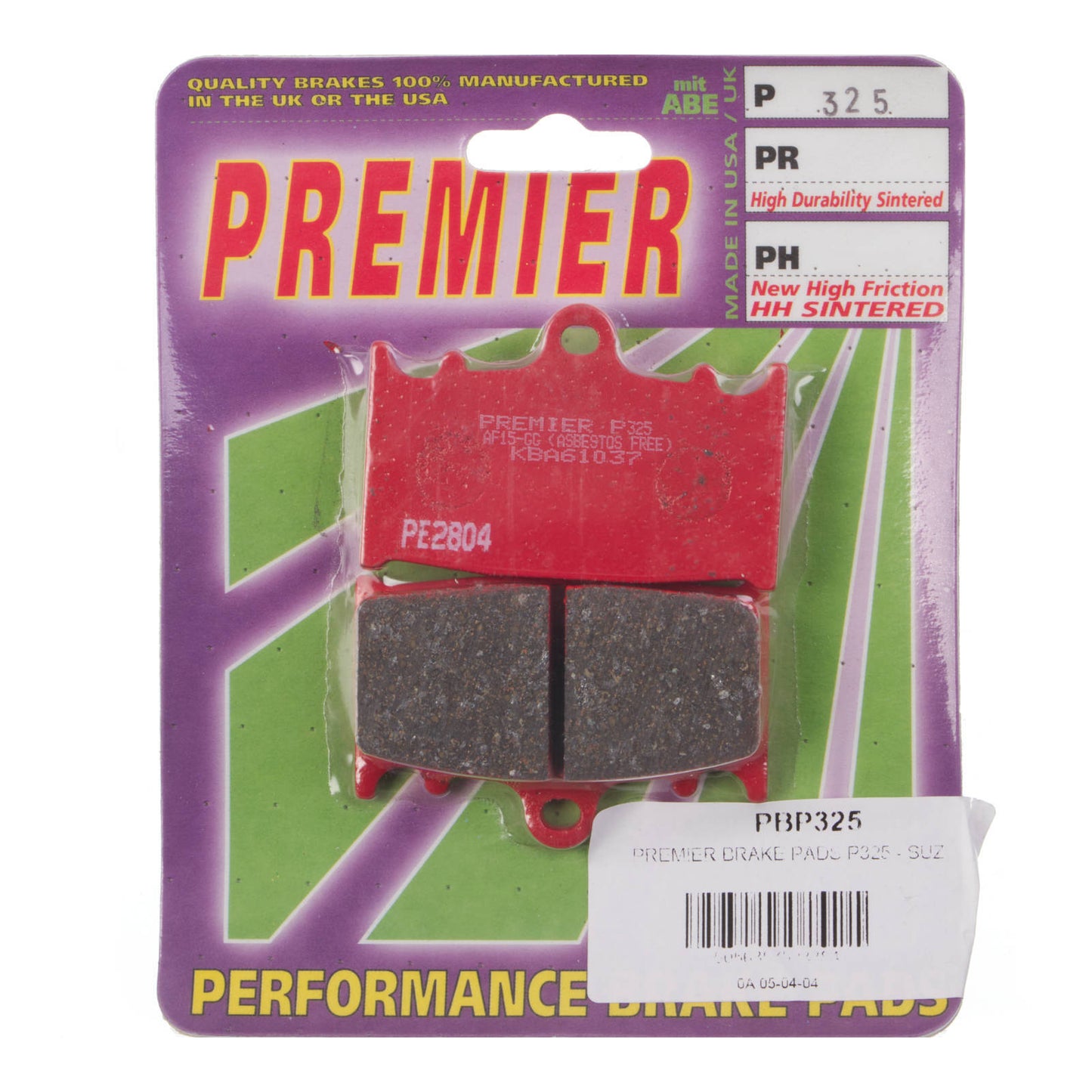 Premier Brake Pads - P Organic Standard - P325