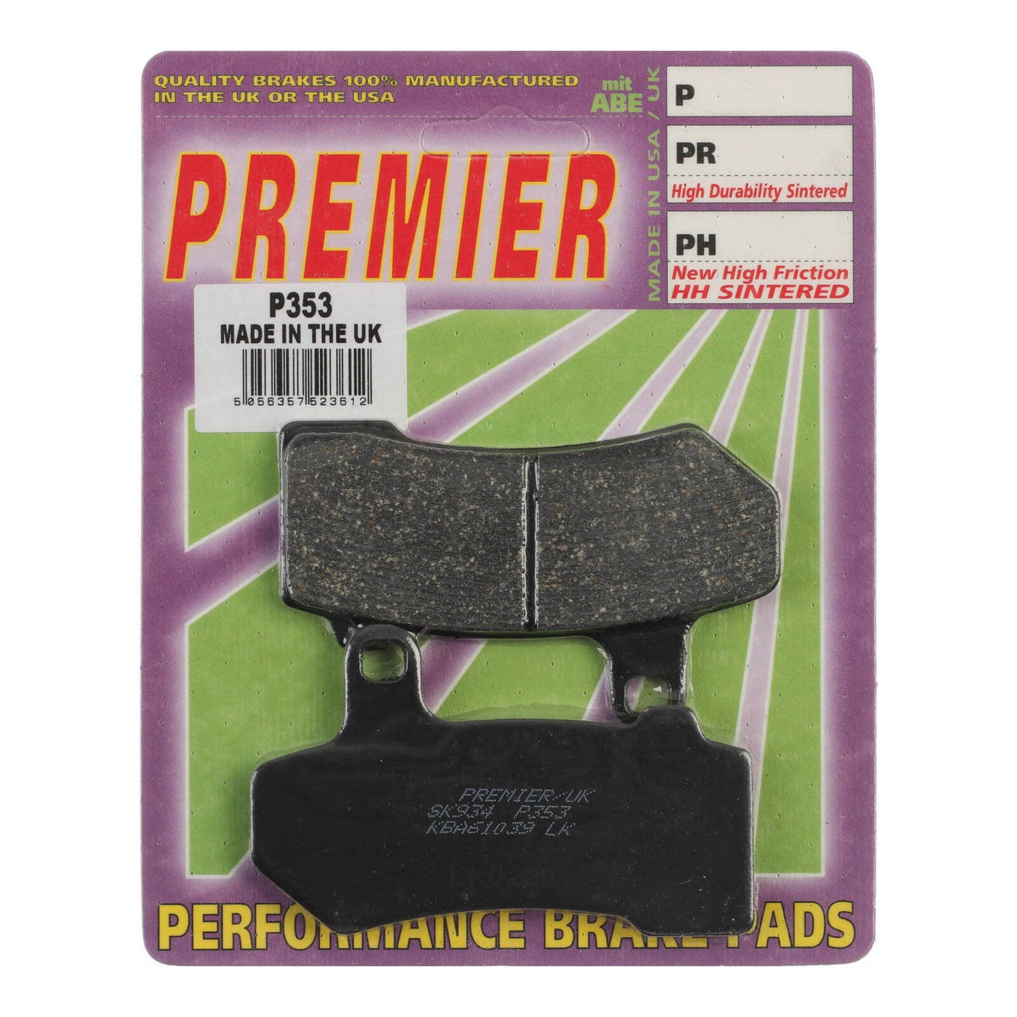 Premier Brake Pads - P Organic Standard - P353