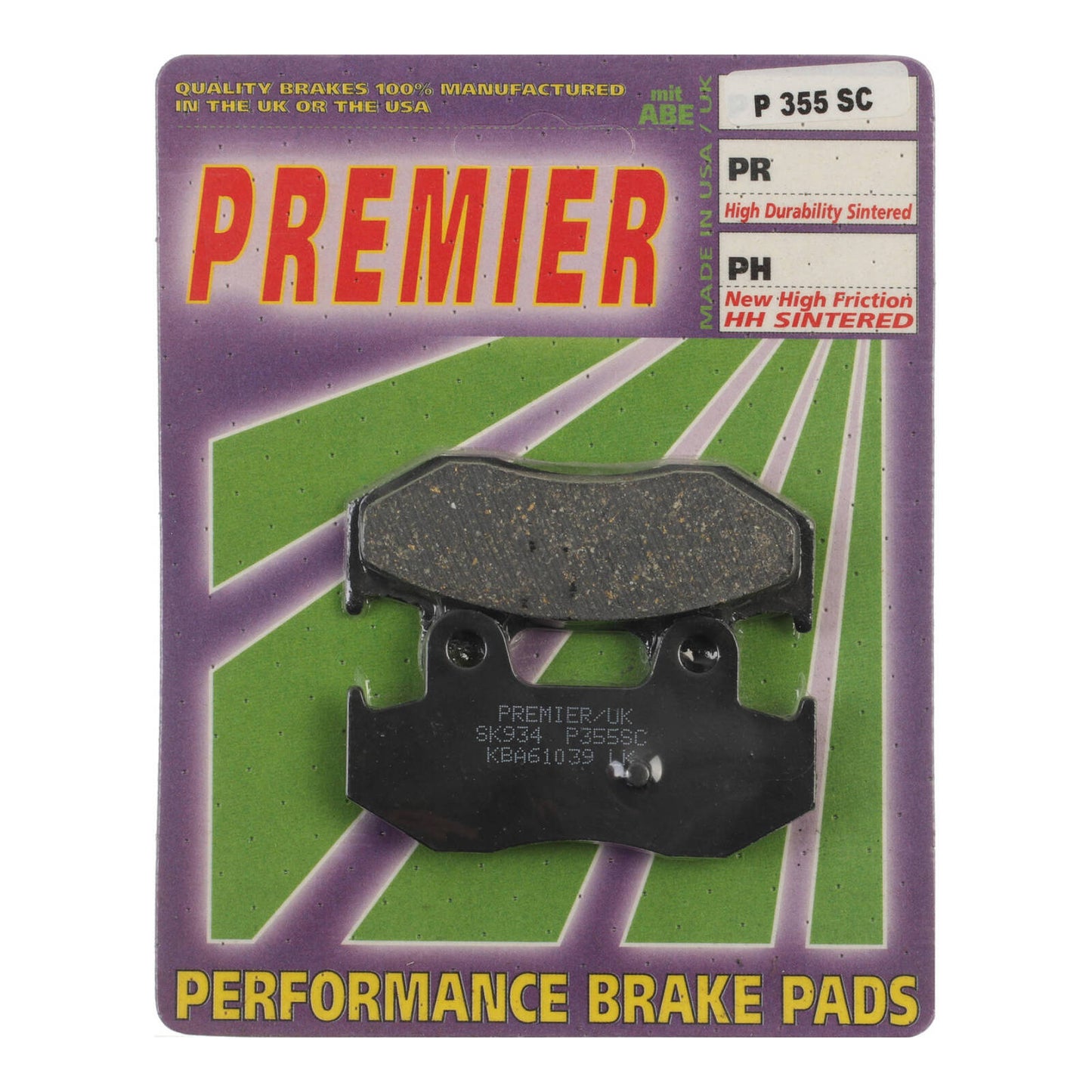 Premier Brake Pads - P Organic Standard - P355SC