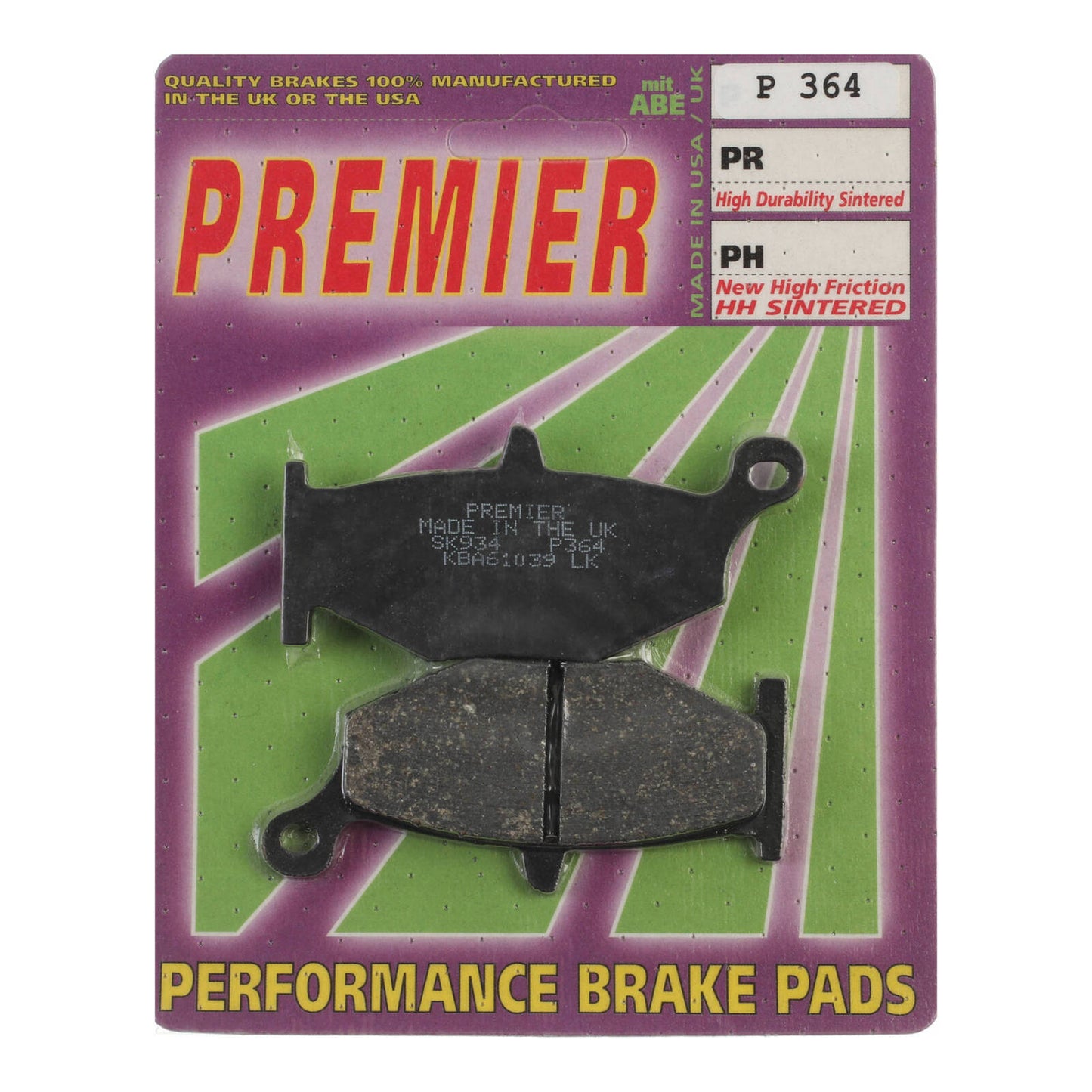 Premier Brake Pads - P Organic Standard - P364