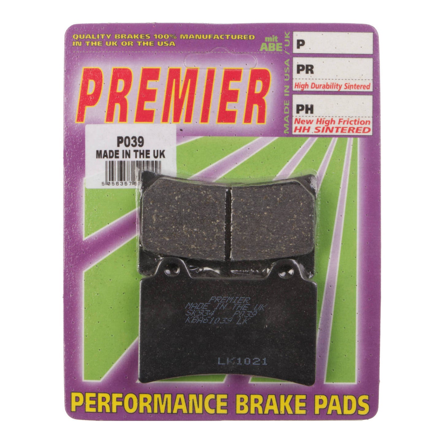 Premier Brake Pads - P Organic Standard - P039