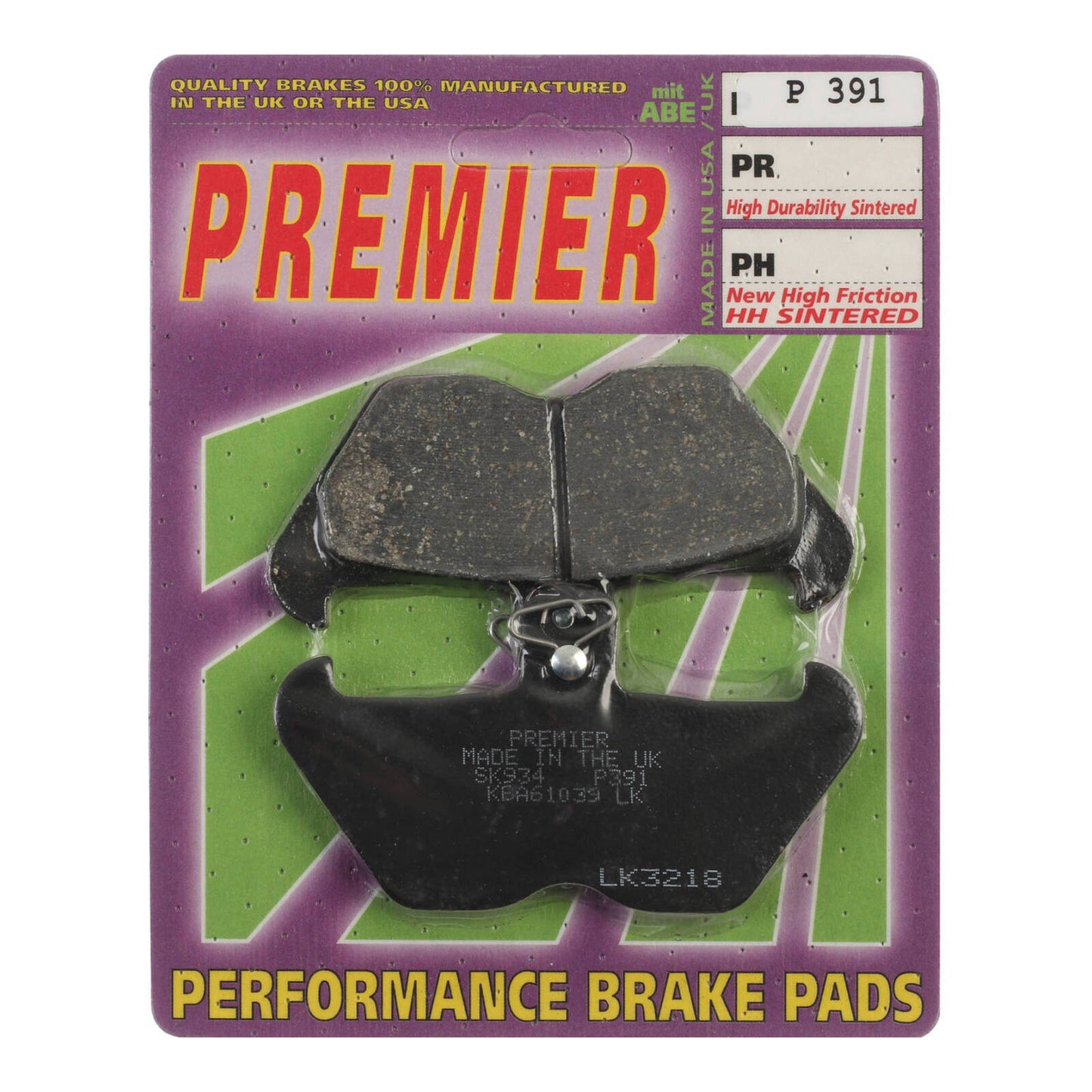 Premier Brake Pads - P Organic Standard - P391