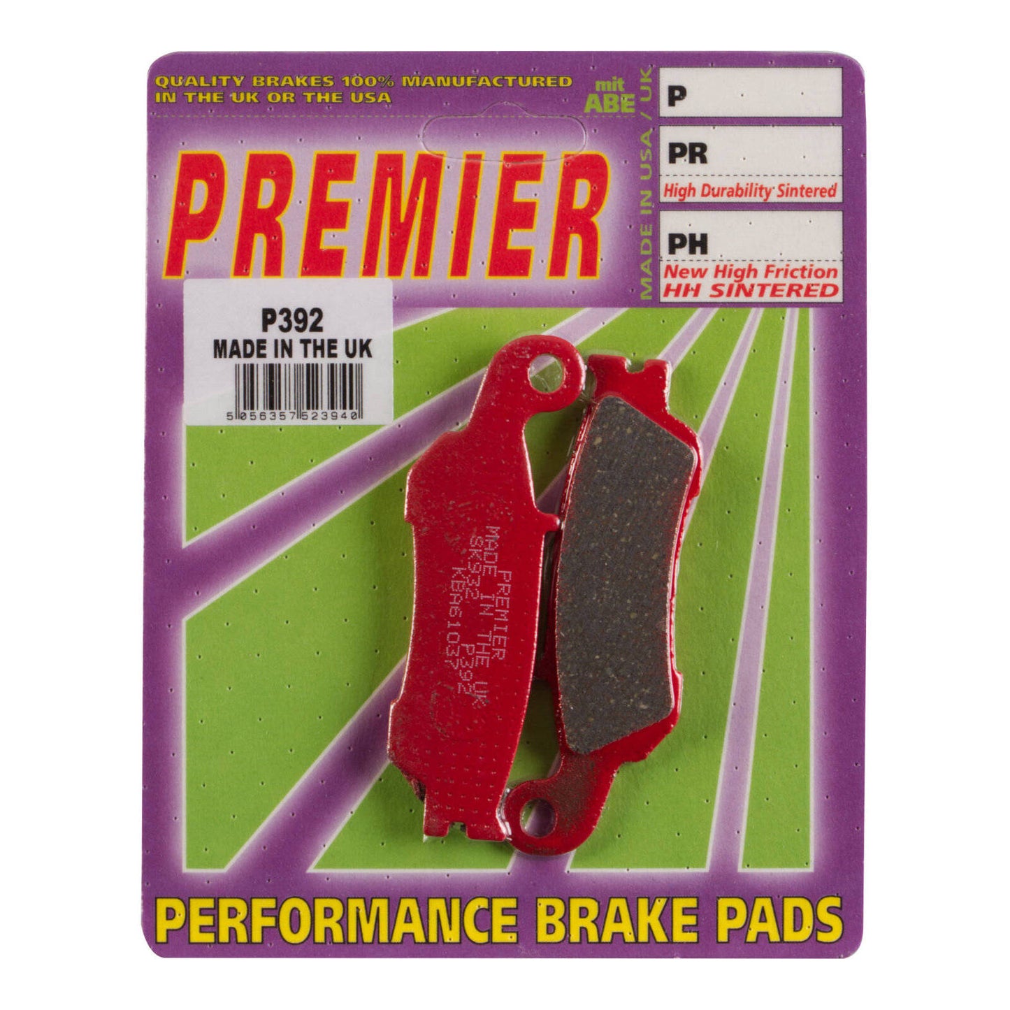 Premier Brake Pads - P Organic Standard - P392
