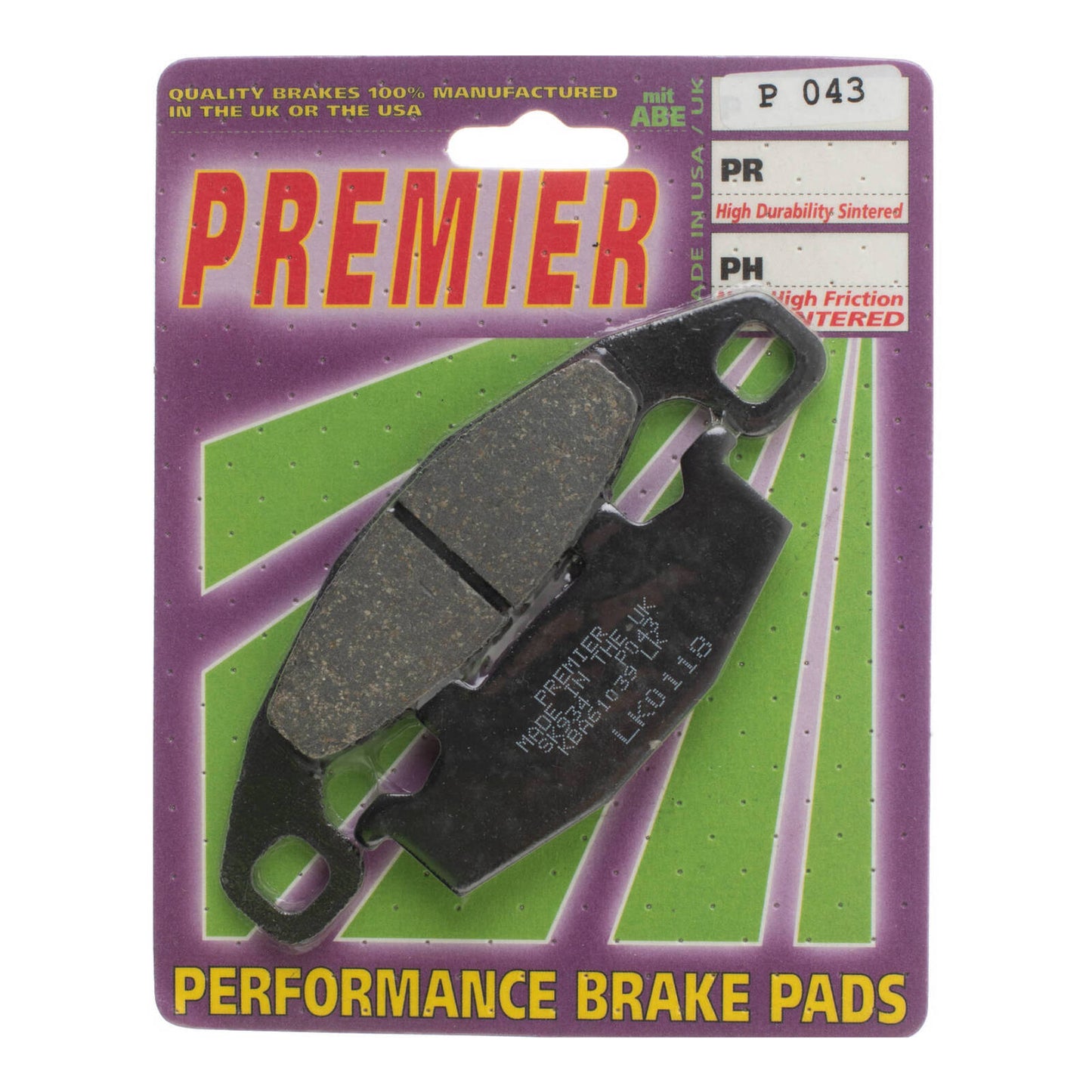 Premier Brake Pads - P Organic Standard - P043