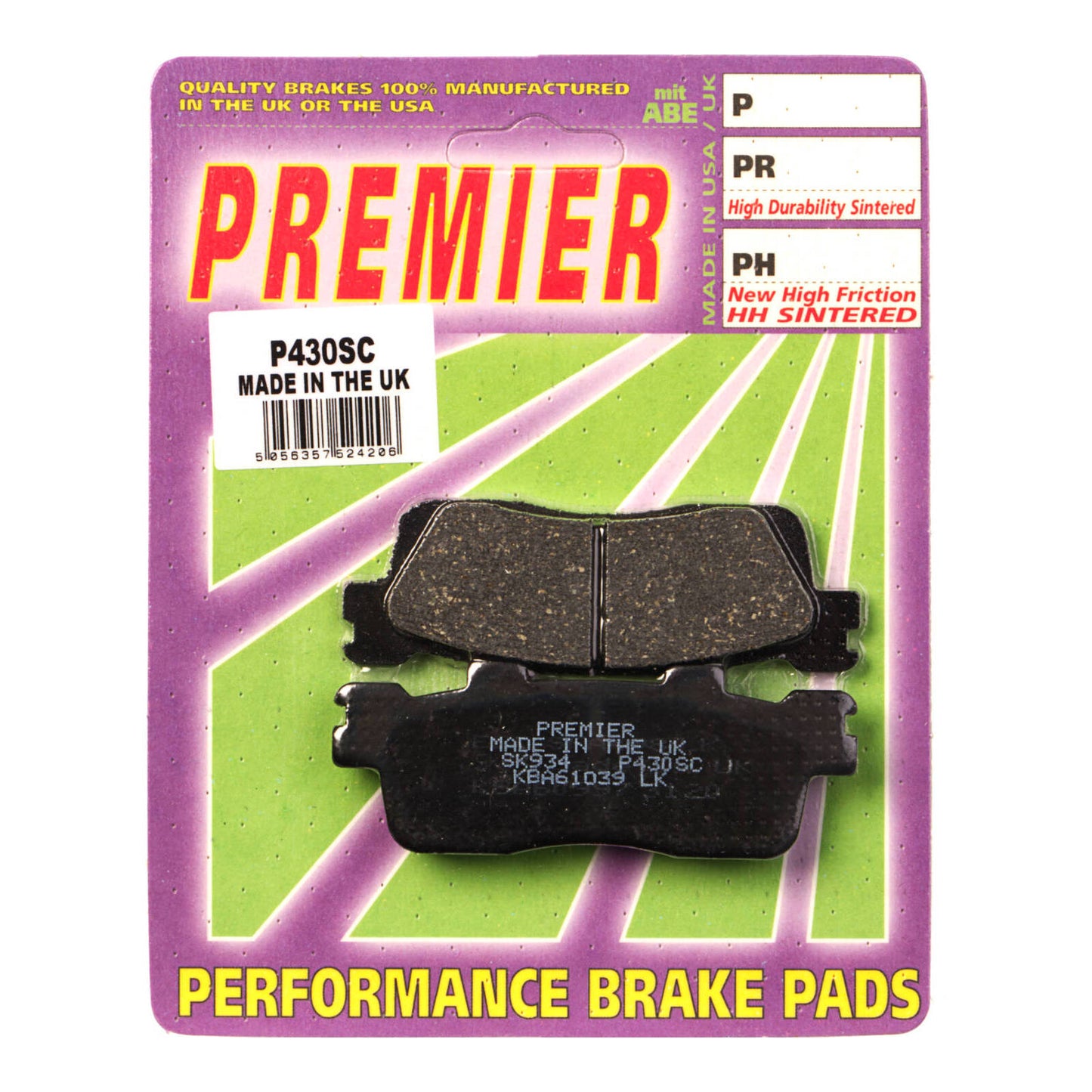 Premier Brake Pads - P-SC Organic Scooter - P430SC