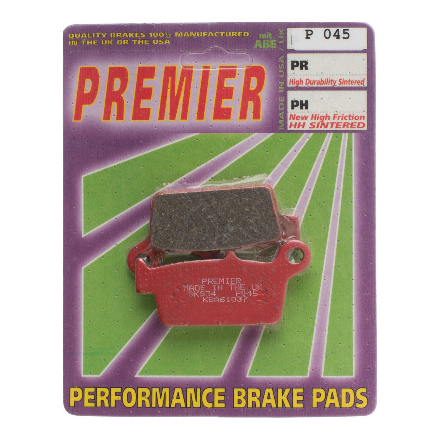 Premier Brake Pads - P Organic Standard - P045