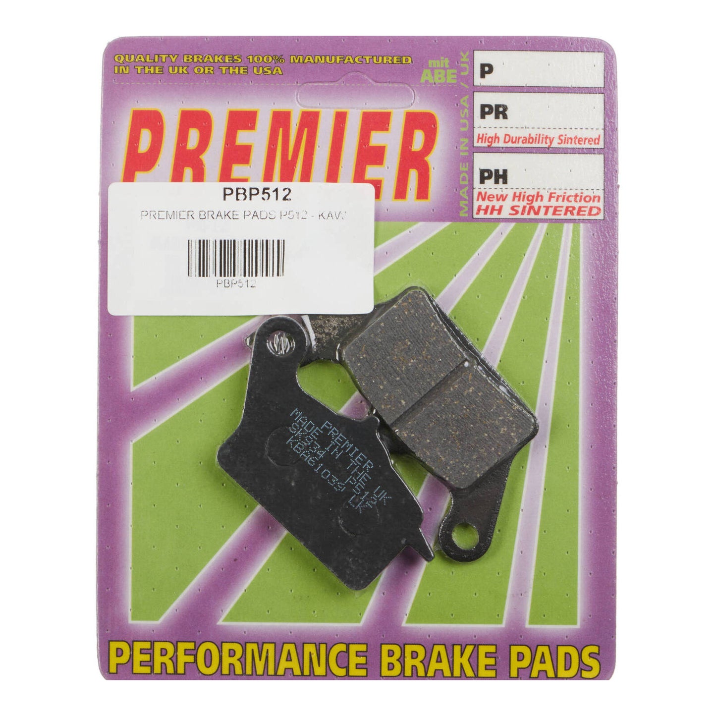 Premier Brake Pads - P Organic Standard - P512
