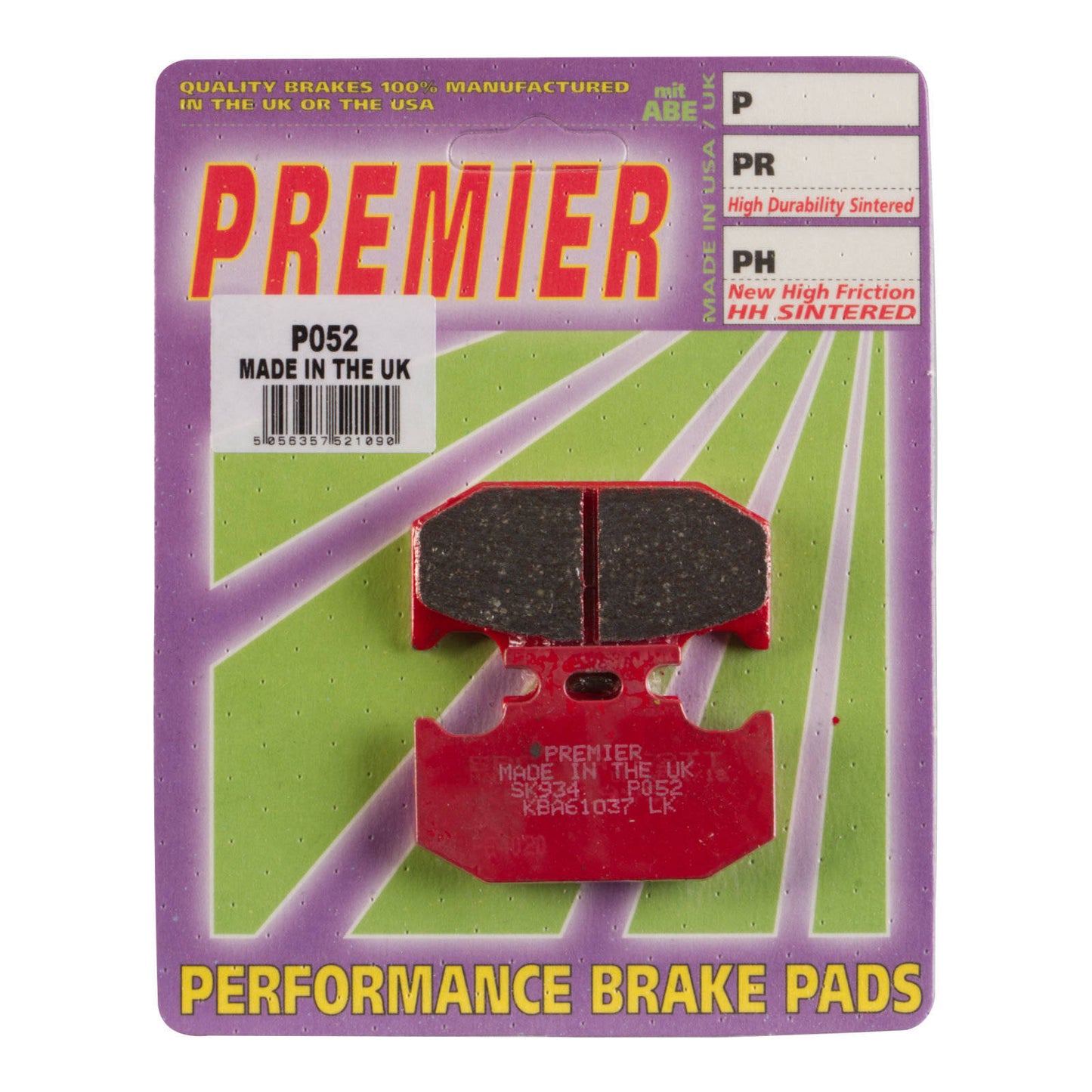 Premier Brake Pads - P Organic Standard P052