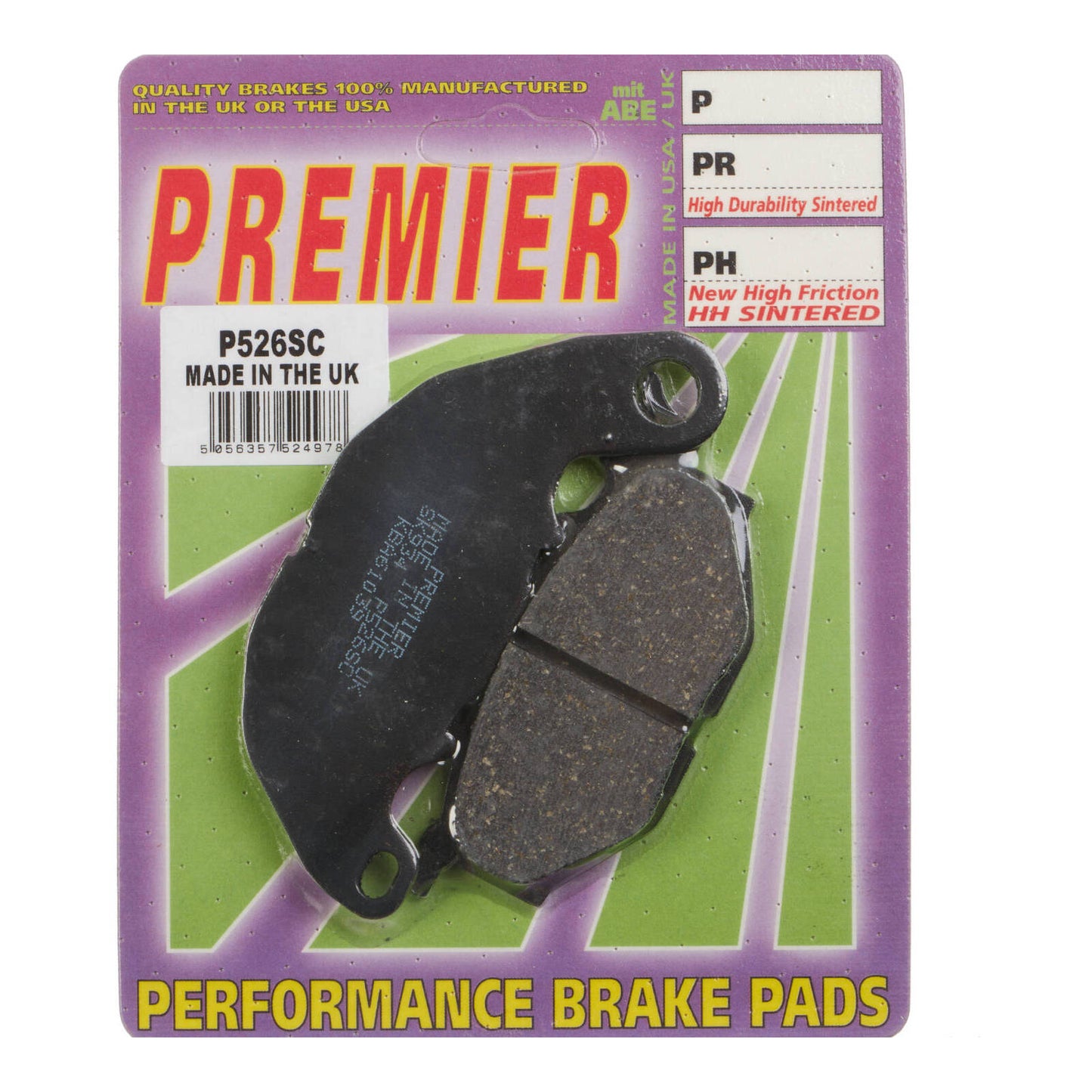 Premier Brake Pads - P-SC Organic Scooter - P526SC