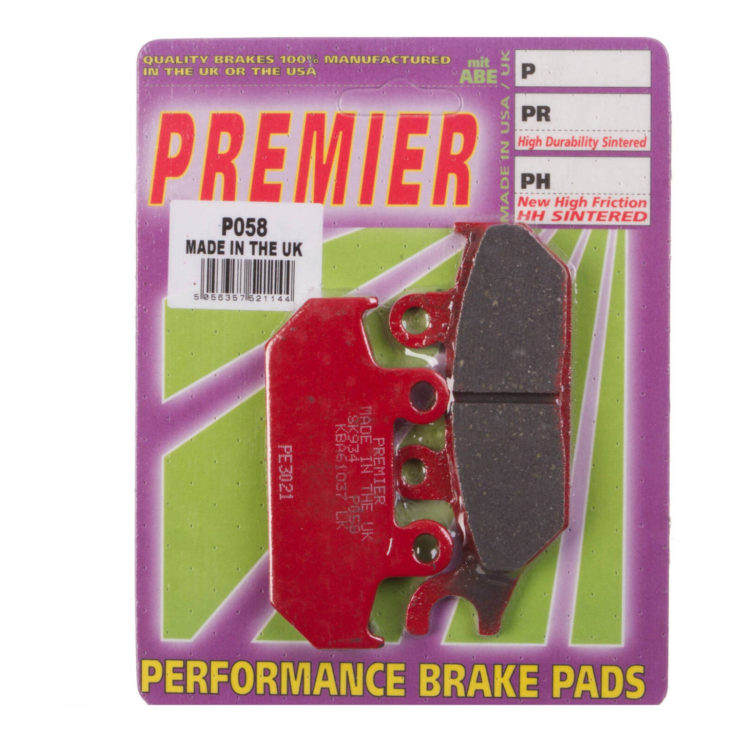 Premier Brake Pads - P Organic Standard - P058