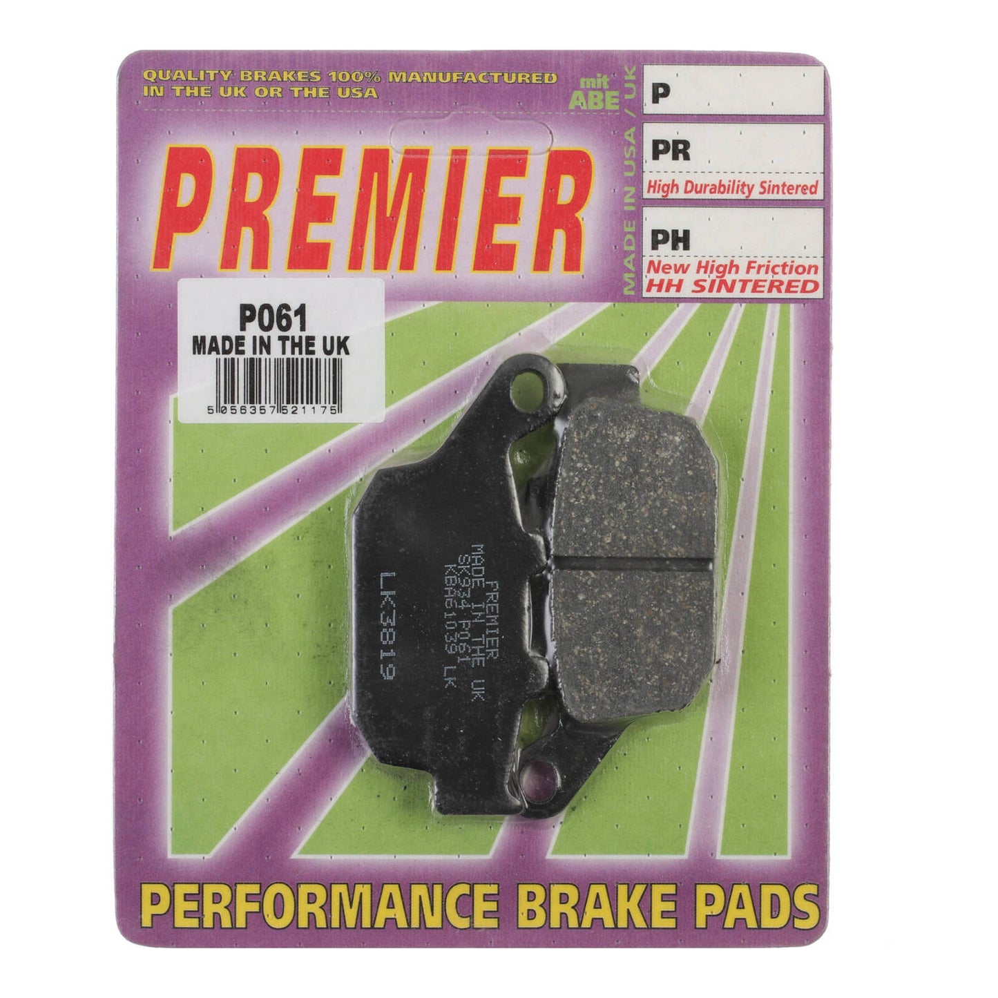 Premier Brake Pads - P Organic Standard - P061