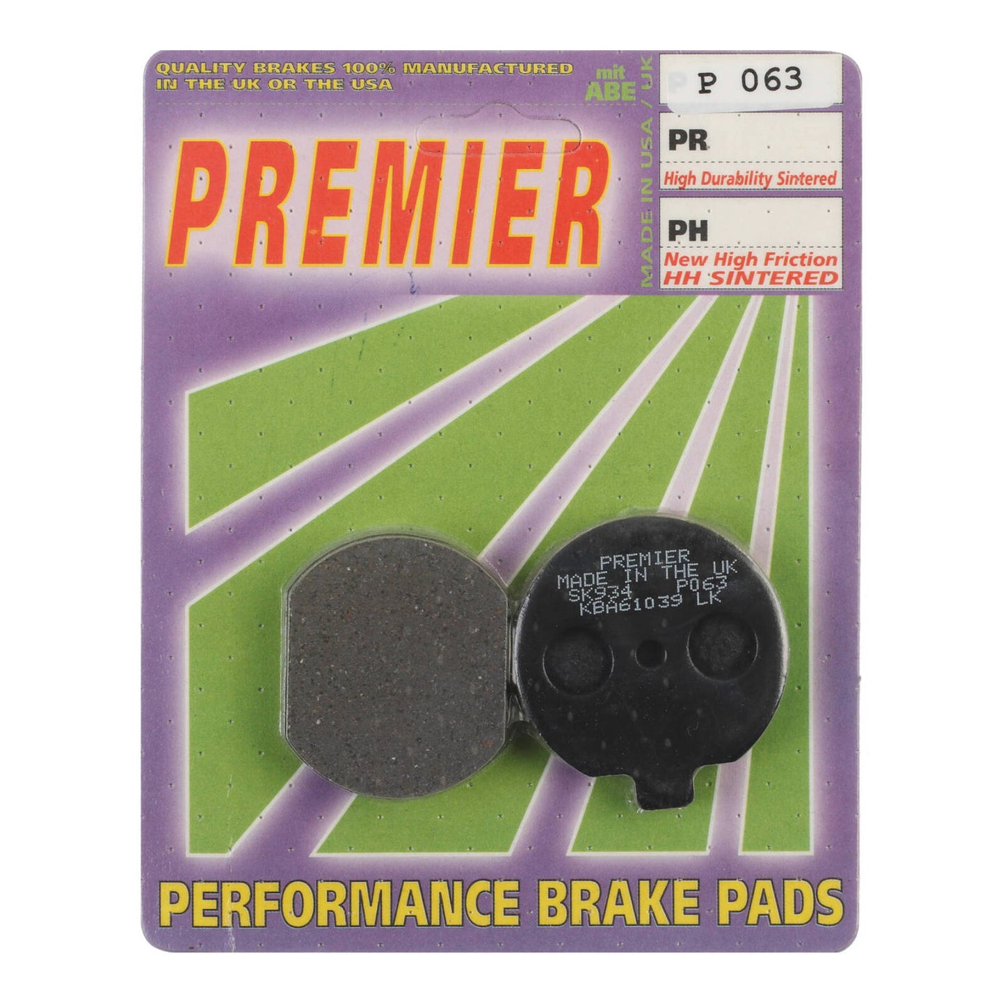 Premier Brake Pads - P Organic Standard - P063