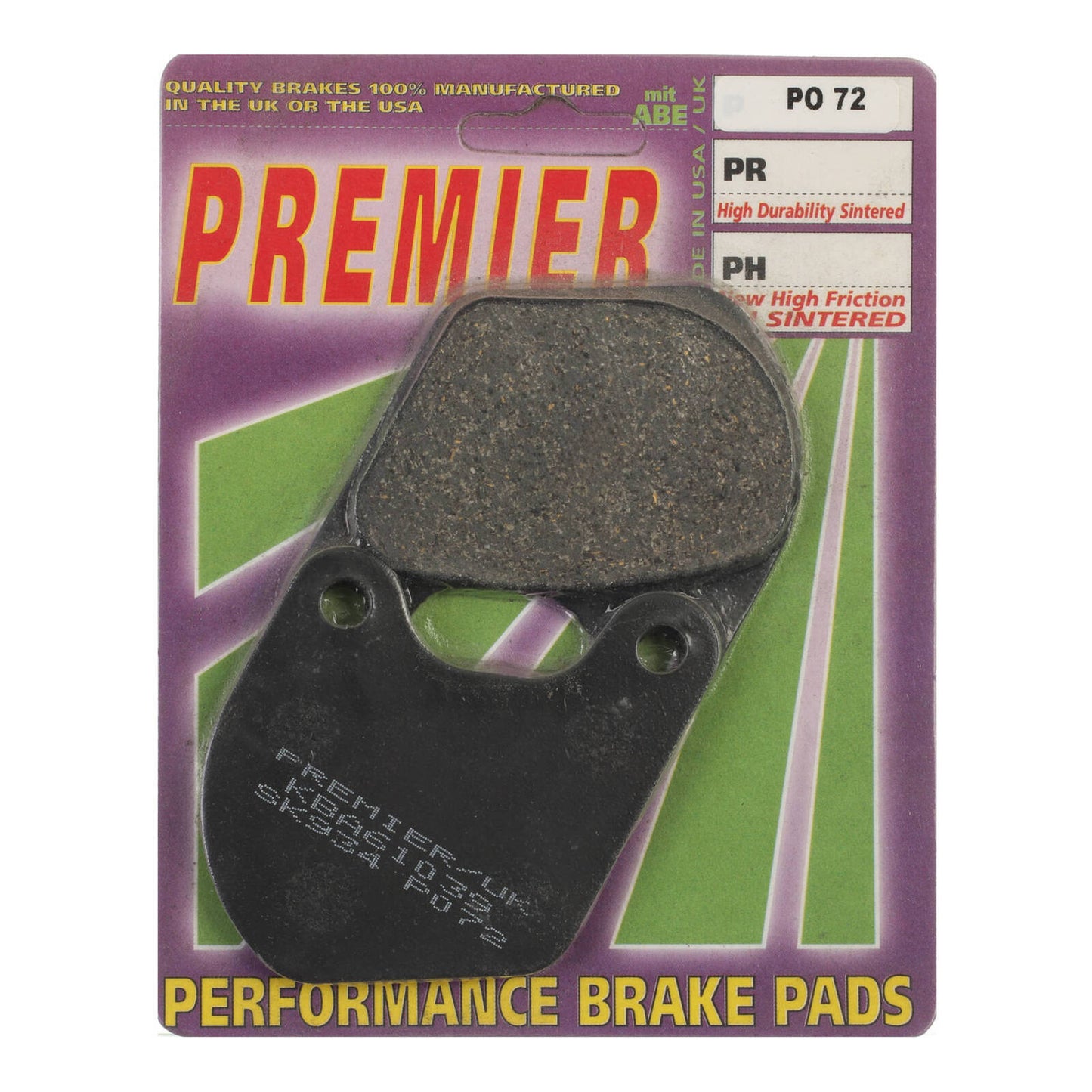Premier Brake Pads - P Organic Standard - P72