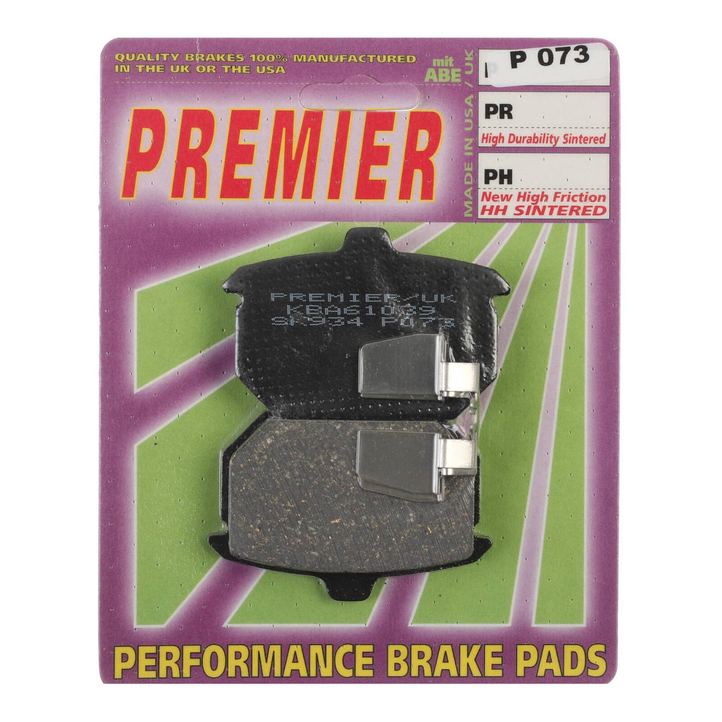 Premier Brake Pads - P Organic Standard - P073