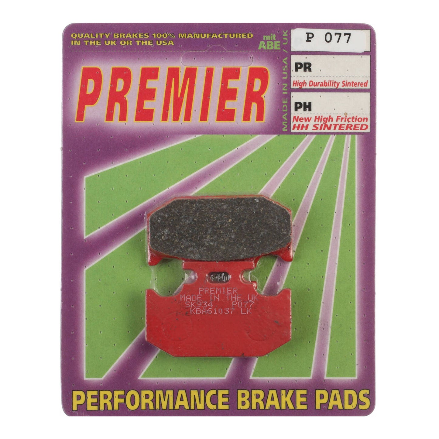 Premier Brake Pads - P Organic Standard - P077