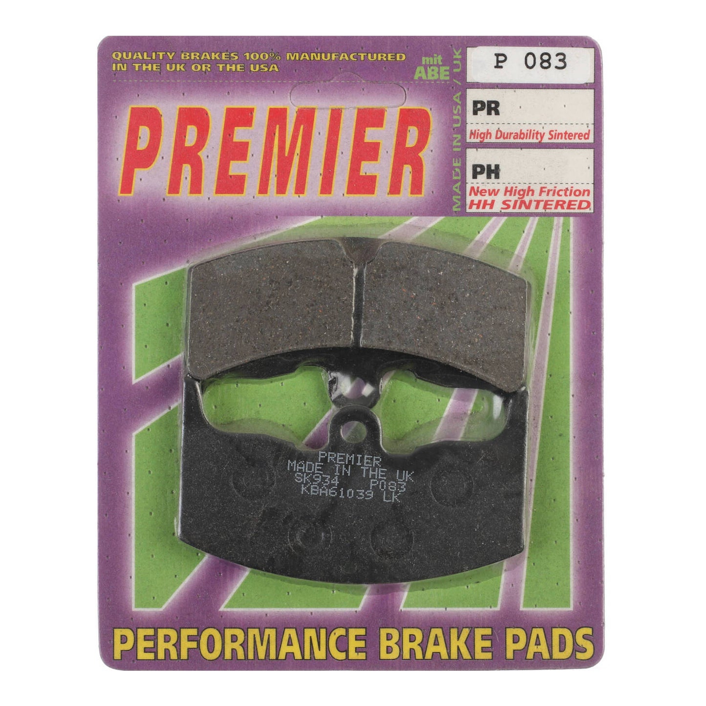 Premier Brake Pads - P Organic Standard - P083