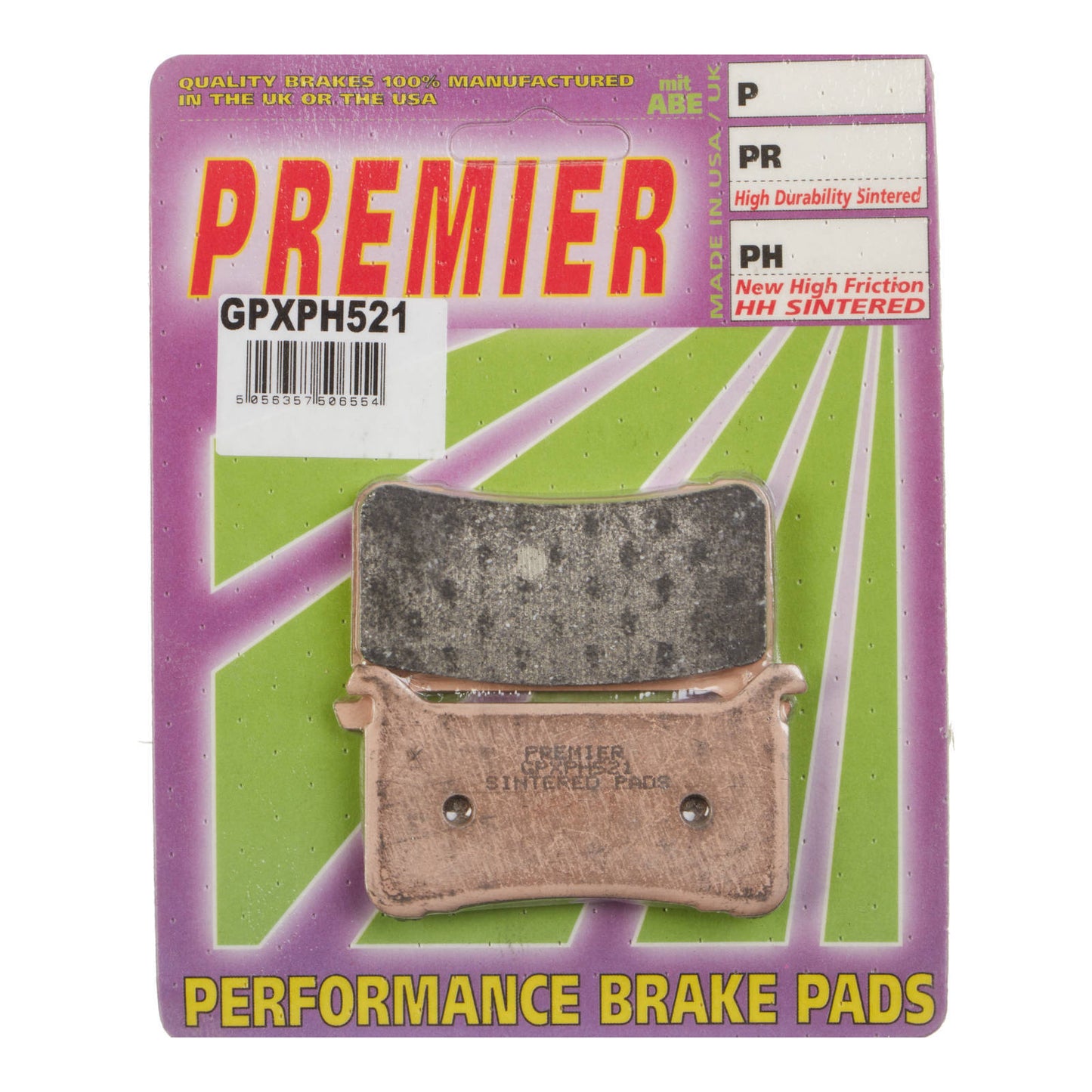 Premier Brake Pads - GPX-PH Sintered Racing Only - GPXPH521