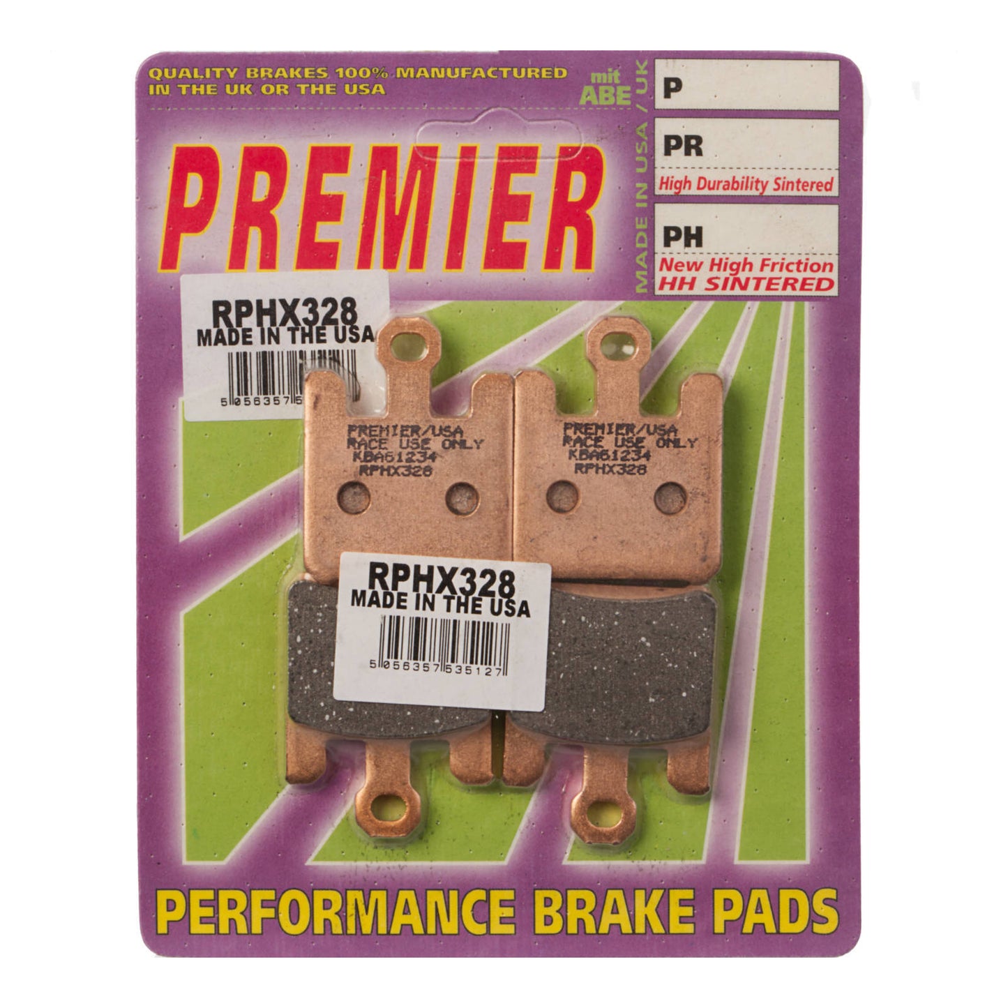 Premier Brake Pads - RPHX Sintered Racing Only - RPHX328